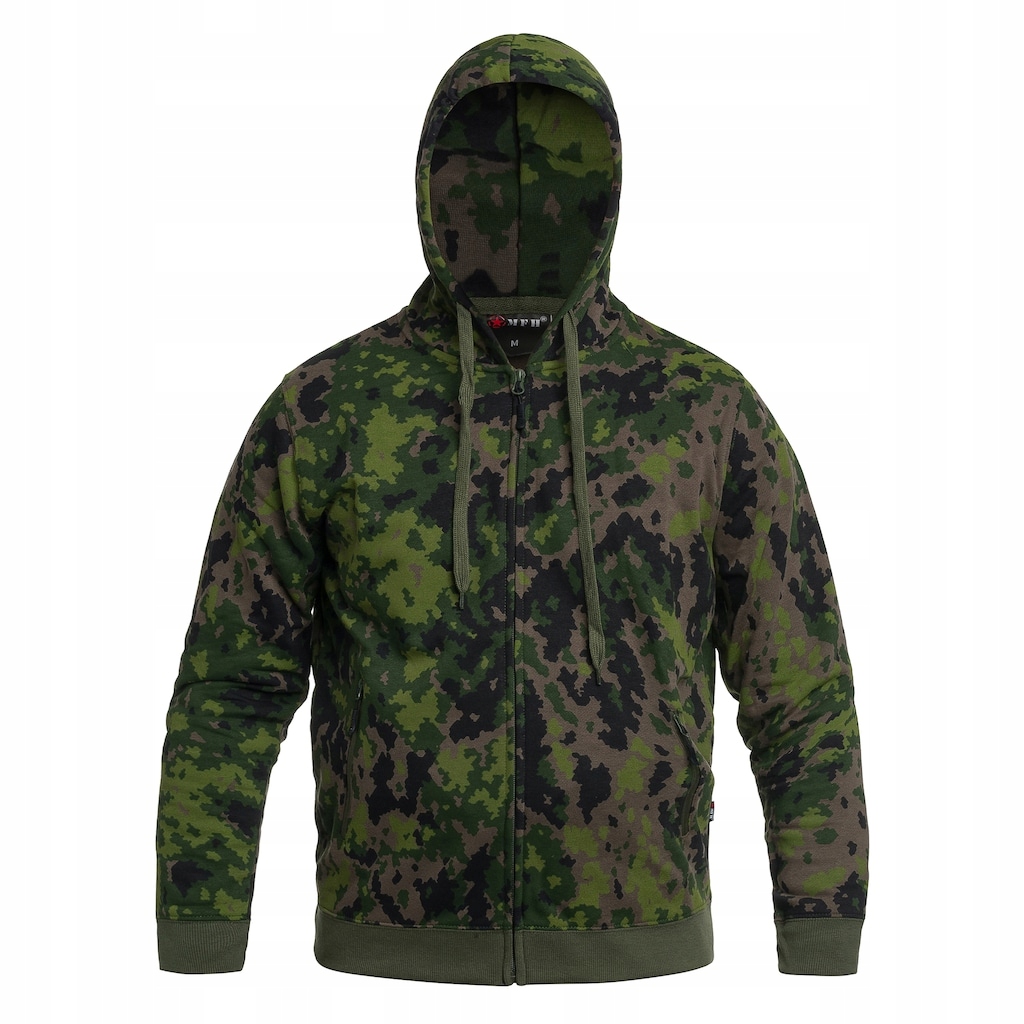 Rozepínací mikina s kapucí vojenská taktická maskáčový Mfh Jogger M05 L