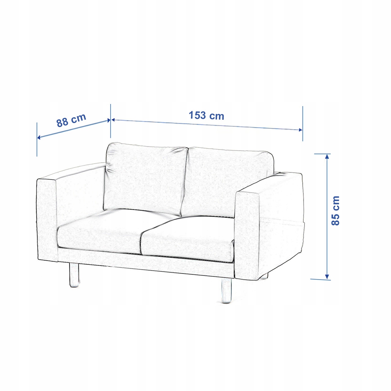 Potah na 2-místnou pohovku Norsborg Ikea fialový