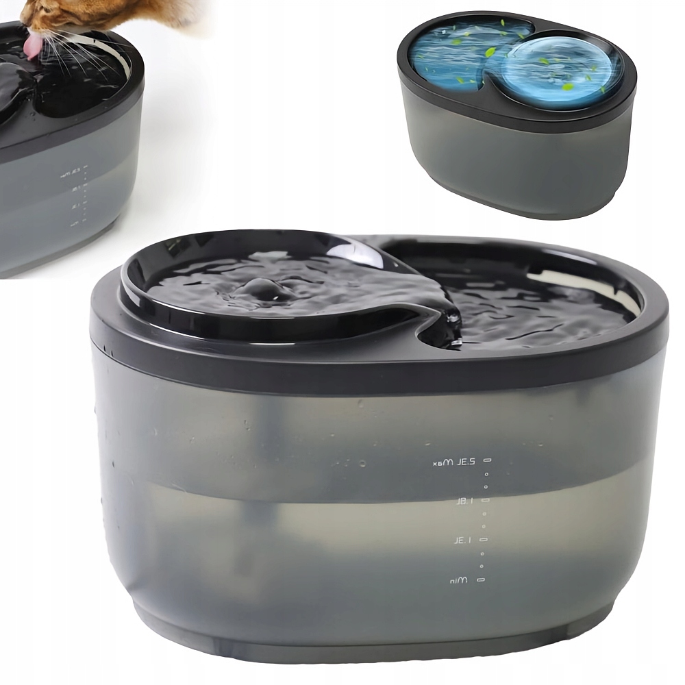 Fontána Pro Kočky 2.3 L Objem Uhlíkového Filtru Bavlna Houbička