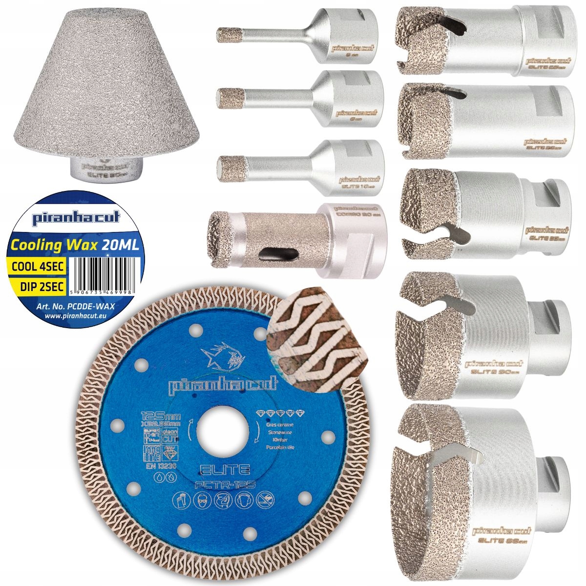 Sada diamantových děrovaček na gres Dárek