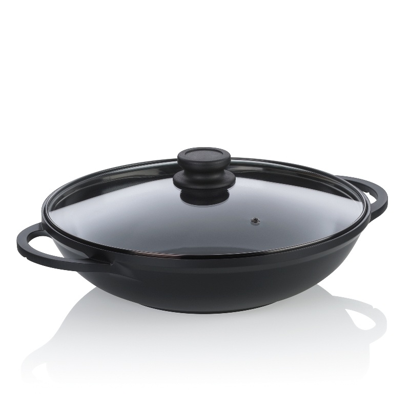 Wok panvica Kela KL-15174 Atura liaty hliník čierna 4 l