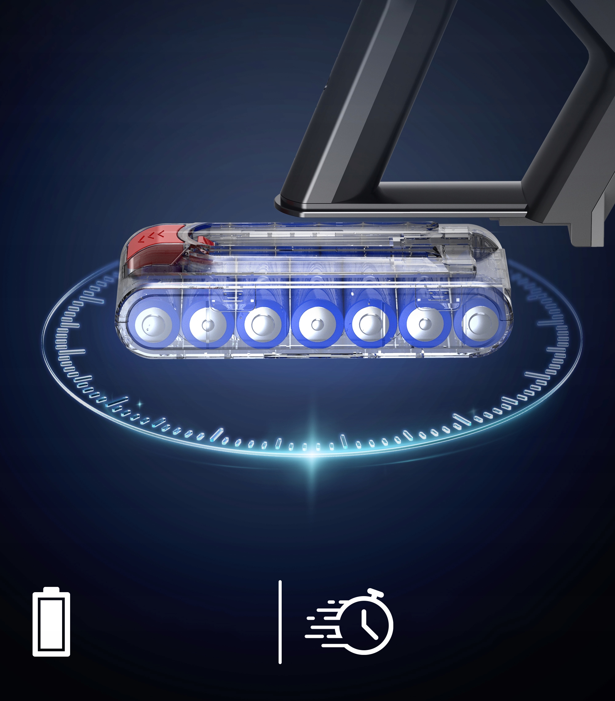 Výkonné vertikální vysavače 500 W 46 000 Pa, 55 minut