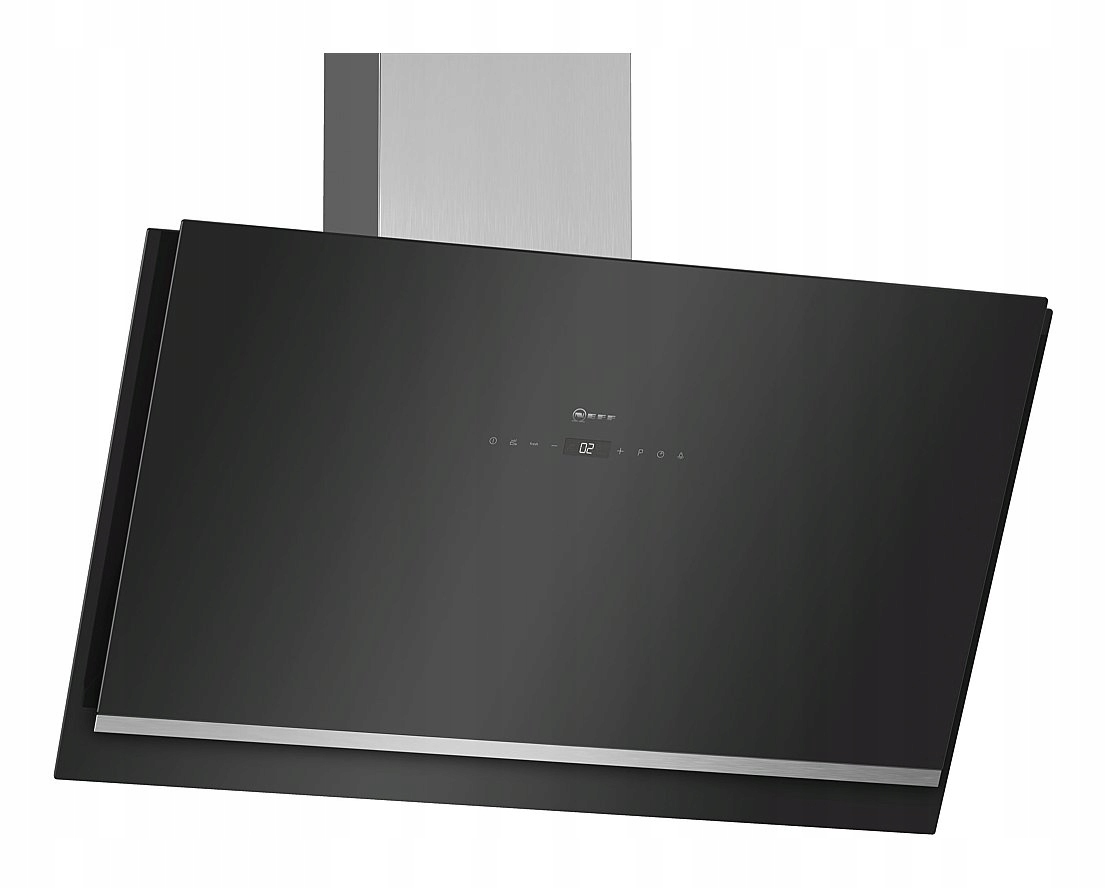 Cichy okap ścienny Neff D95IKP1S0 dotykowy 90cm 740m32 recyrkulacja czarny
