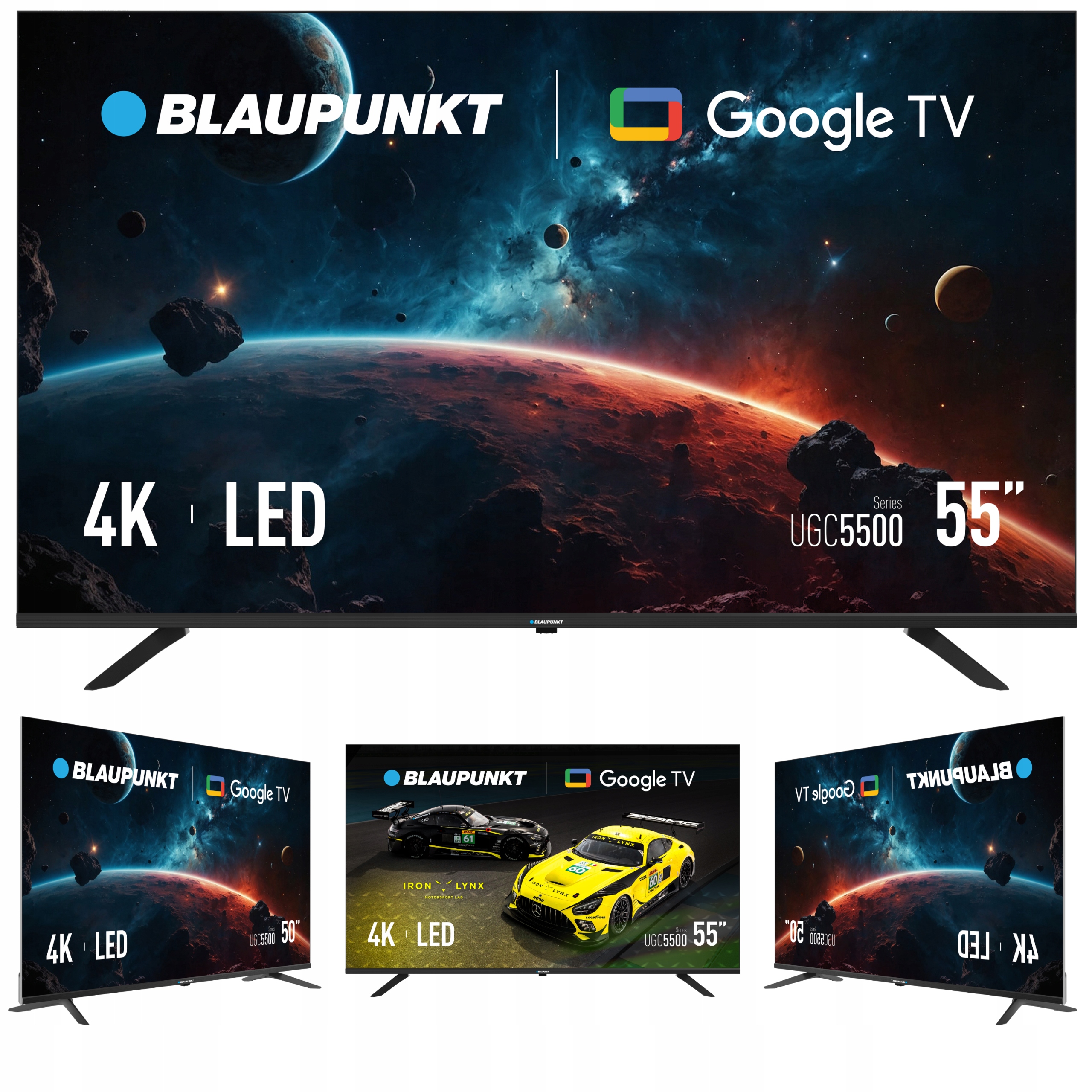 Telewizor 55" Smart Tv Led Blaupunkt Google Tv 4K Hdr Bluetooth Android Tv