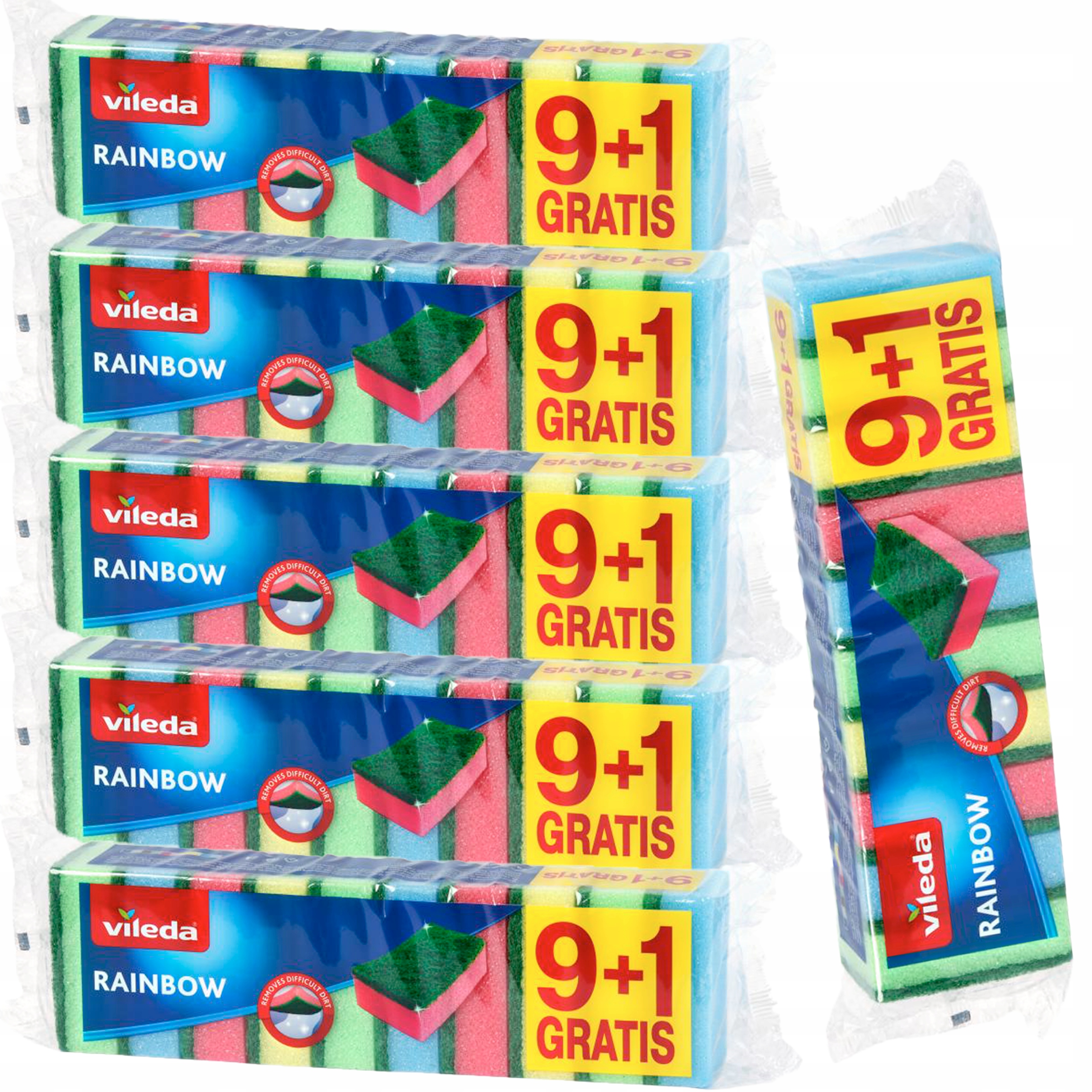 

Vileda 6x Zmywaki Style Gąbka 9+1 Myjki kuchenne