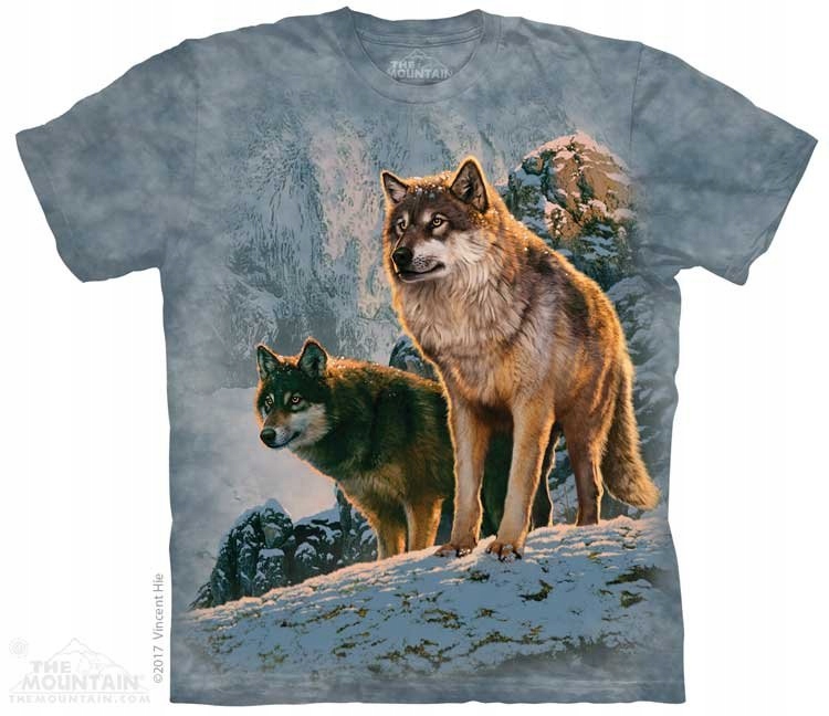 Wolf Couple Sunset The Mountain 3XL