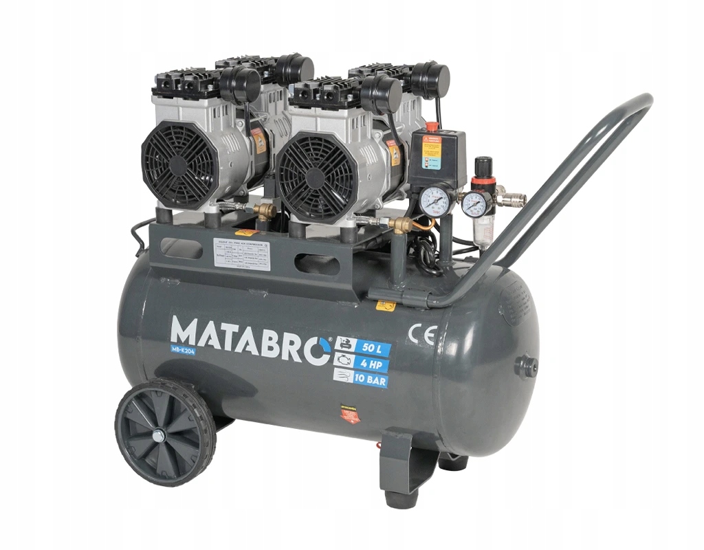 Matabro MB-K204, Bezolejový kompresor 50l, 230V, 4 písty 4000W
