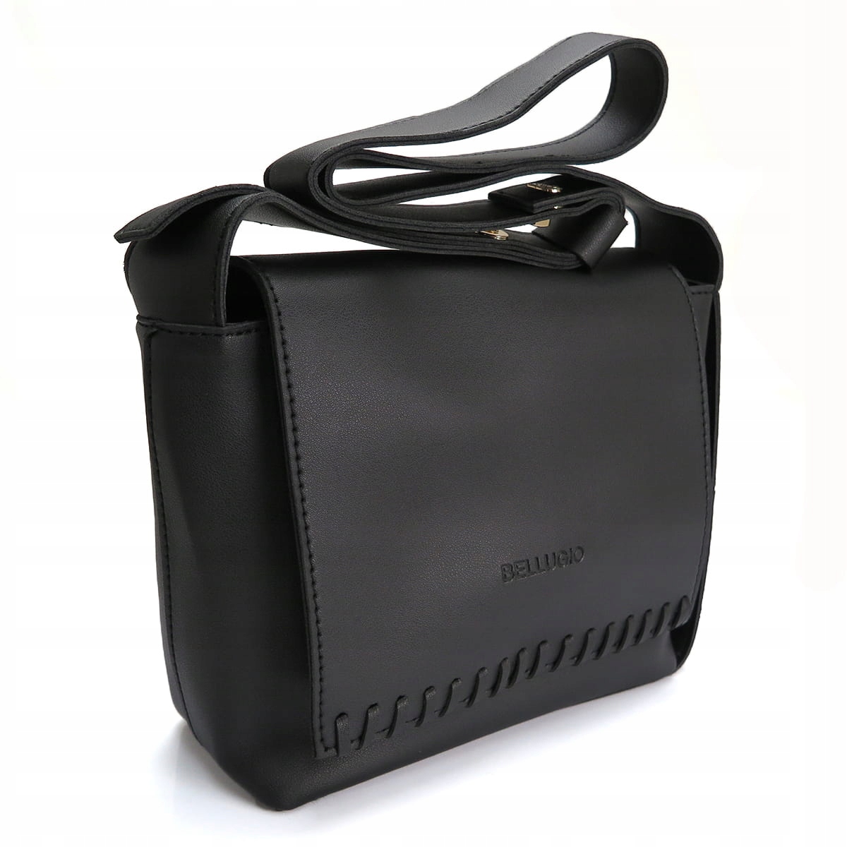 

Czarna torebka z ekoskóry na ramię styl Vintage