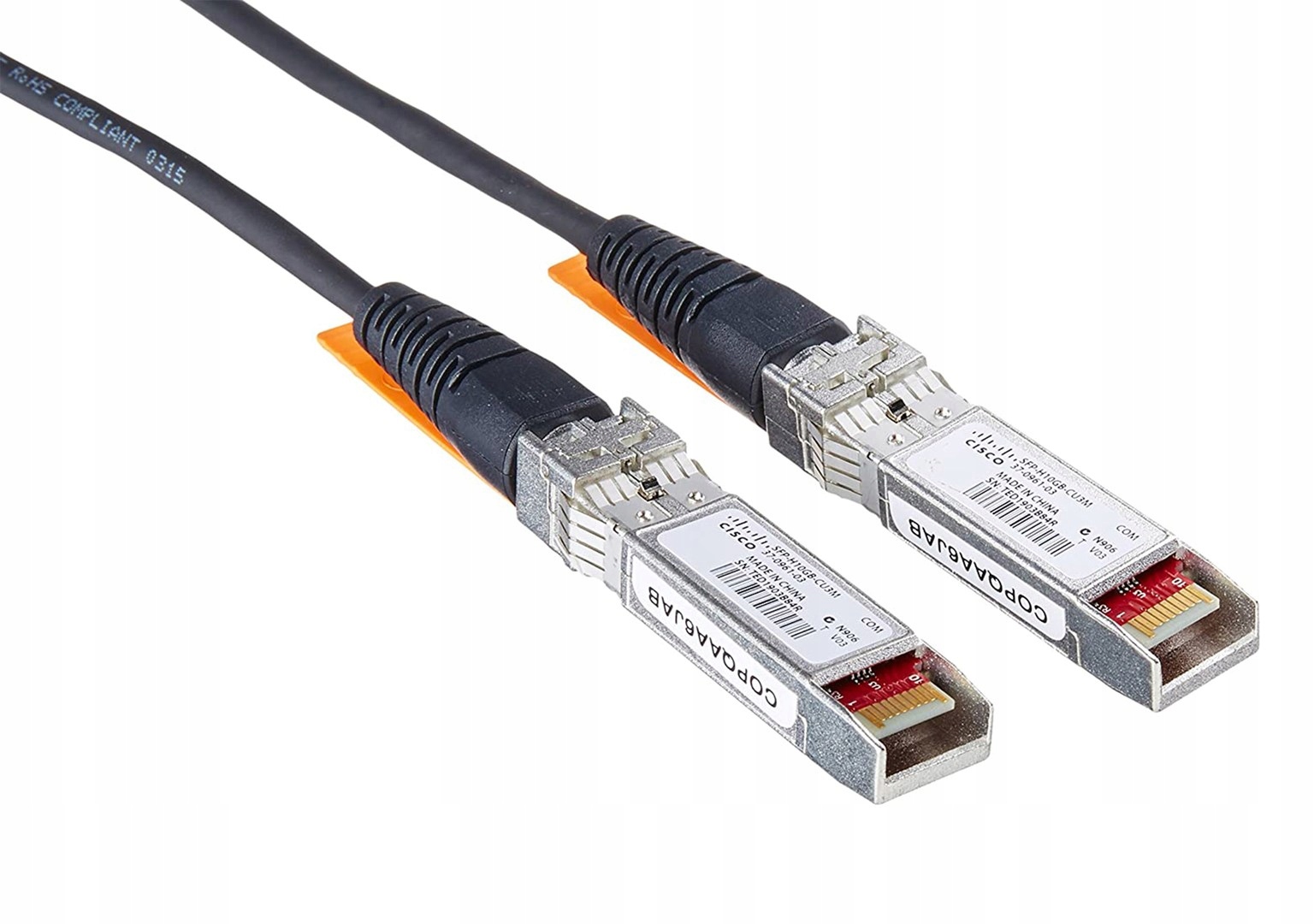 Cisco Sfp Copper Twinax kabel połączenia bezpośredniego 3 m