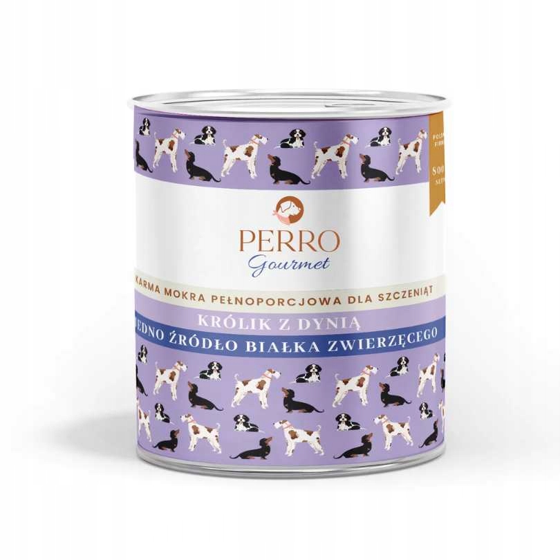 Perro Gourmet Rabbit s dýní mokré krmivo pro štěňata 6 x 800 g