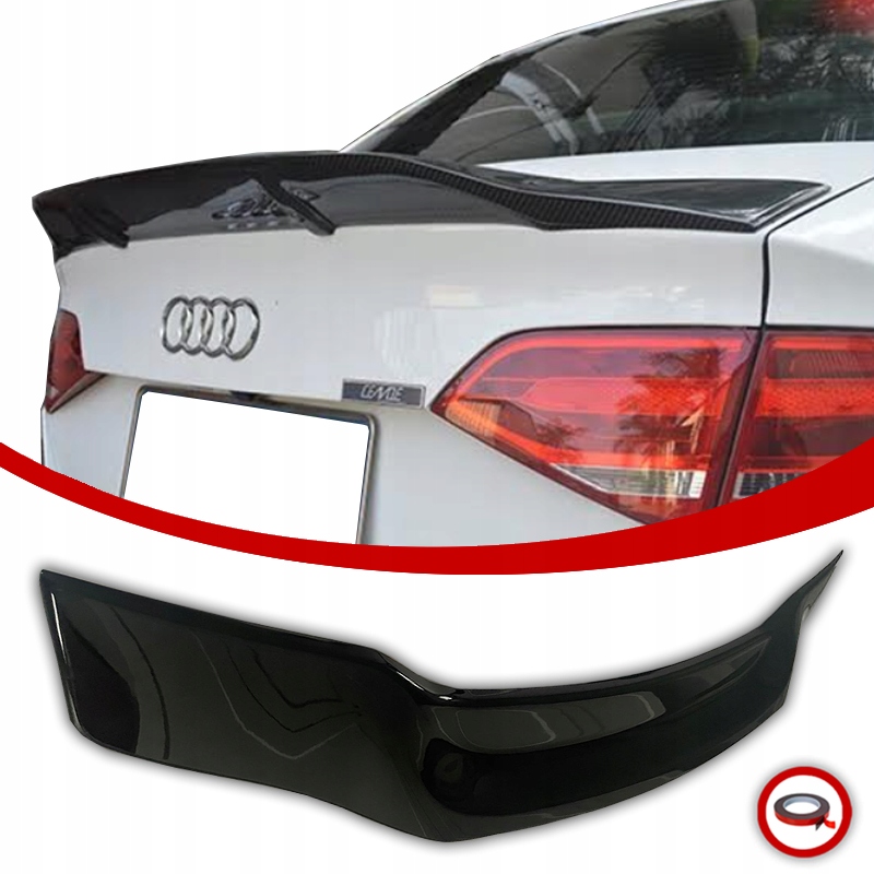 Audi A4 B8 Letka Spoiler, Doplněk Sedan, Černý Lesk