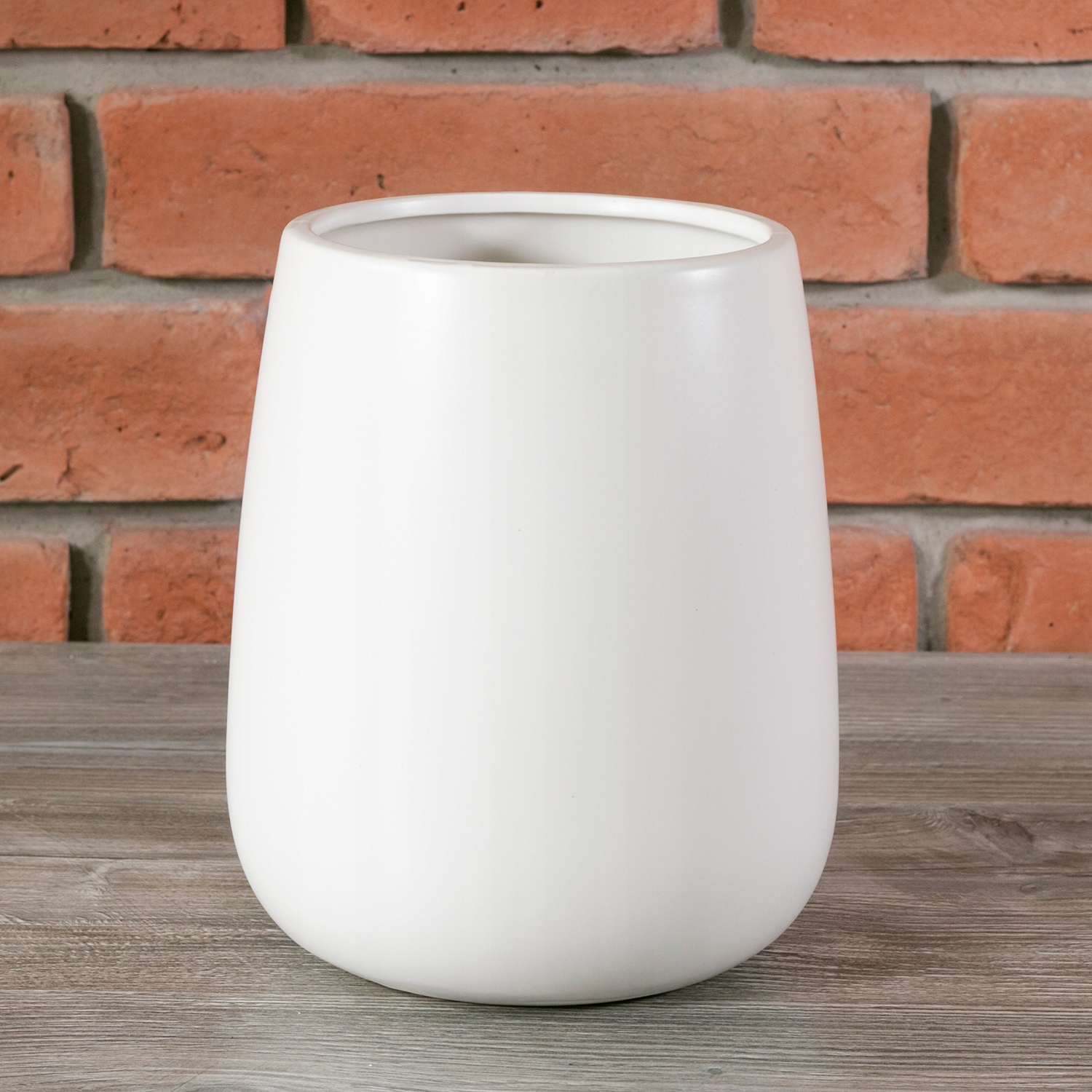 DONICA LEON biała ceramiczna XL Kształt okrągły