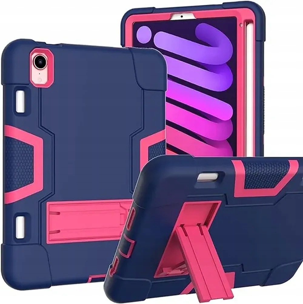 Pouzdro pro iPad Mini 6 8,3" s podstavcem a prostorem pro Dotykové Pero, tmavě modré
