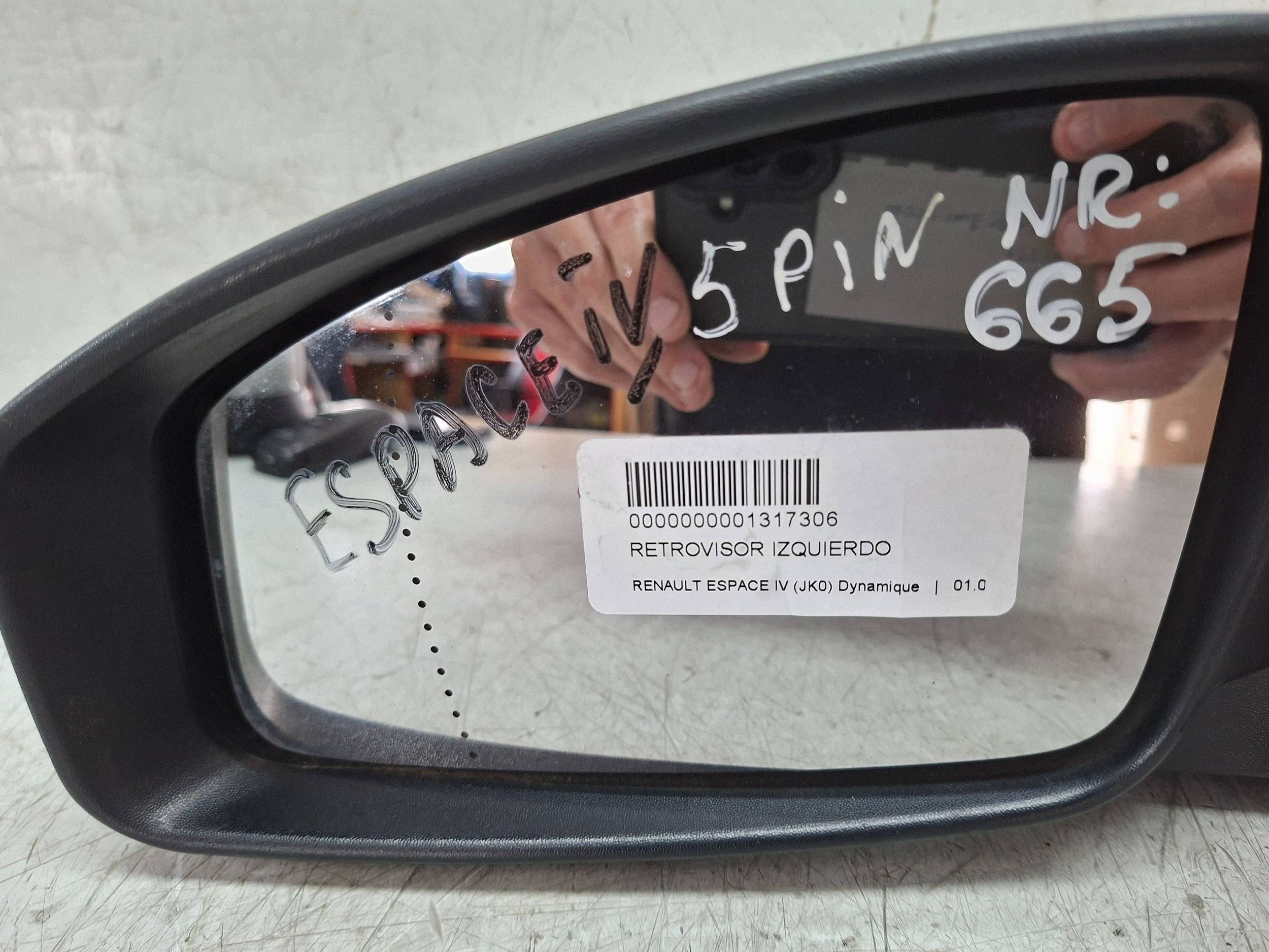 mirror left 5 vertical RENAULT ESPACE IV 2002