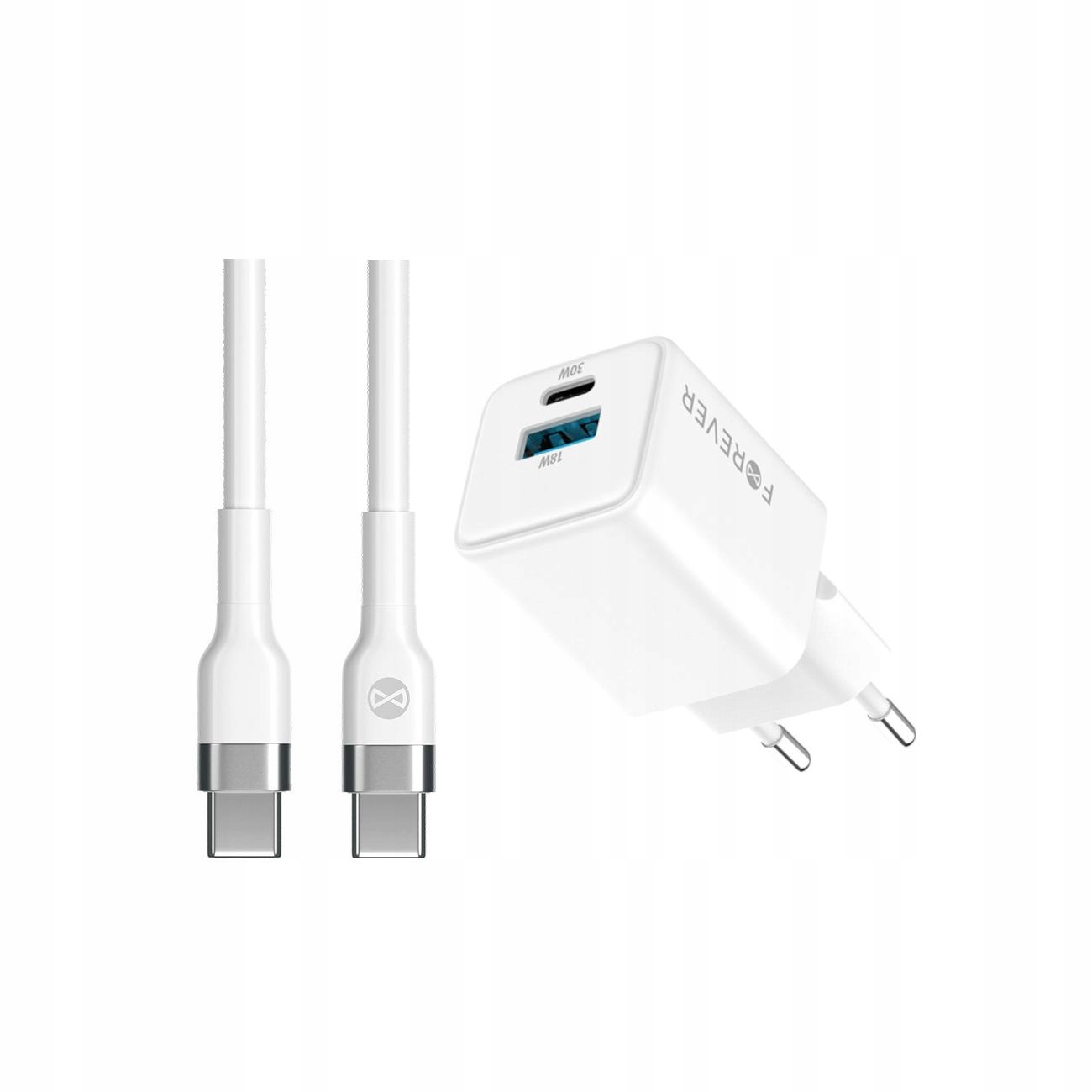 Szybka ładowarka GaN 30W 2 wejścia Usb i Usb-c z kablem do Samsung A71 5G