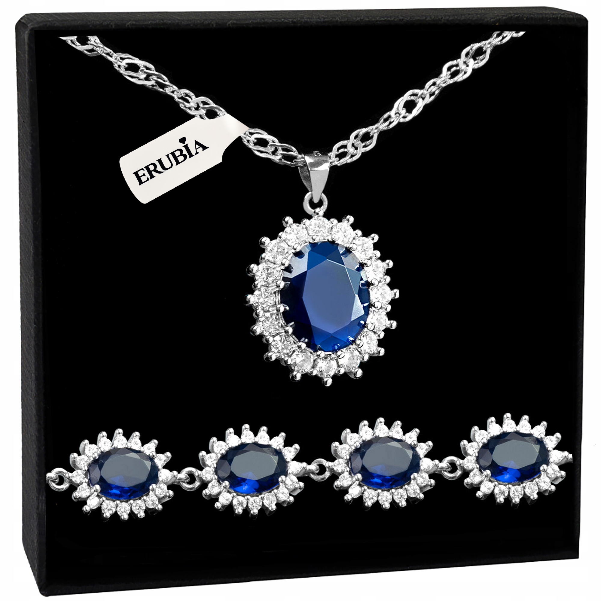 Komplet Stříbrných Šperků Řetízek Přívěsek Stříbro 925 Náramek 45+5 CM