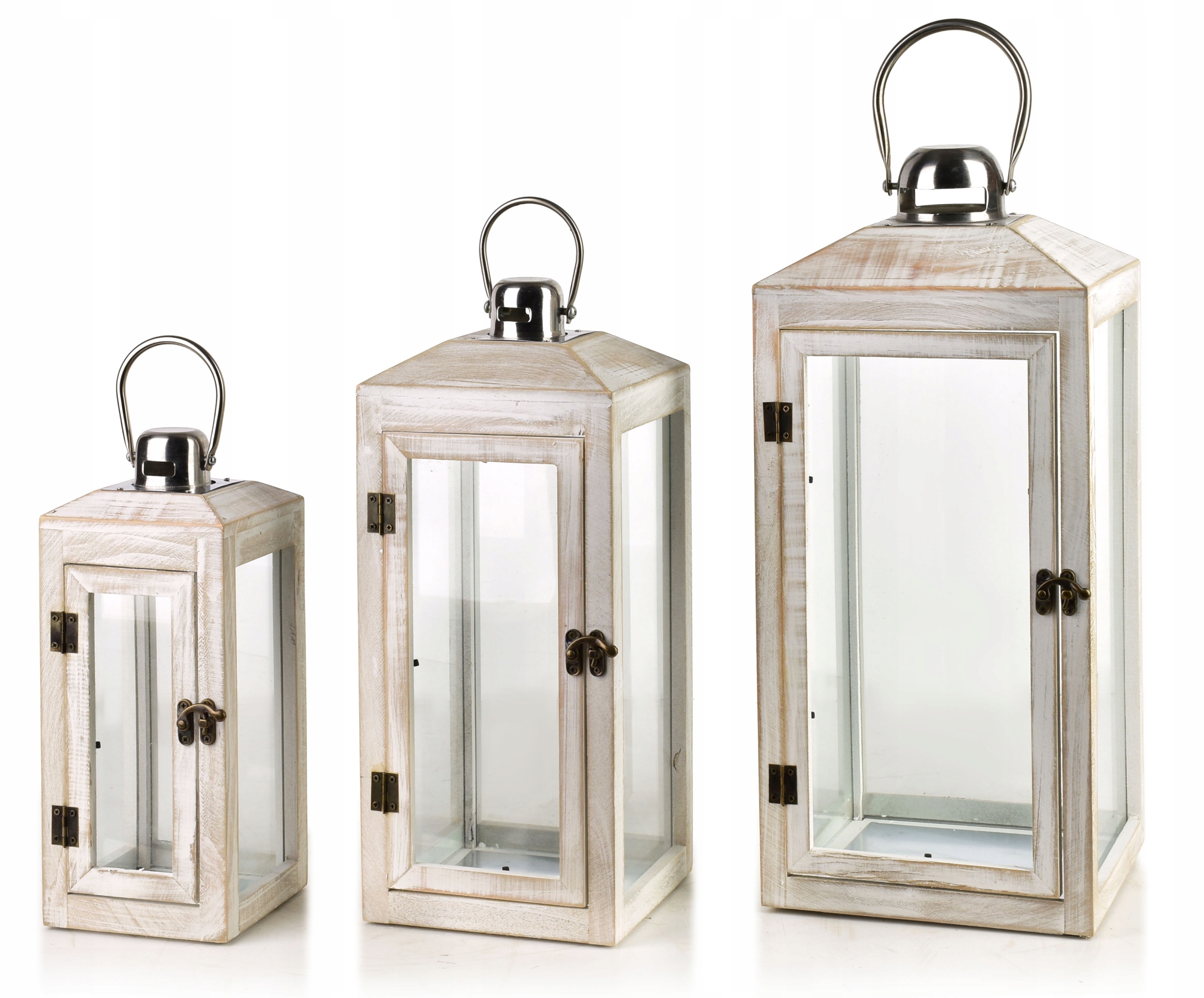 Sada 3 dekorativních lamp na svíčky pro vnitřní použití, 20-12 cm