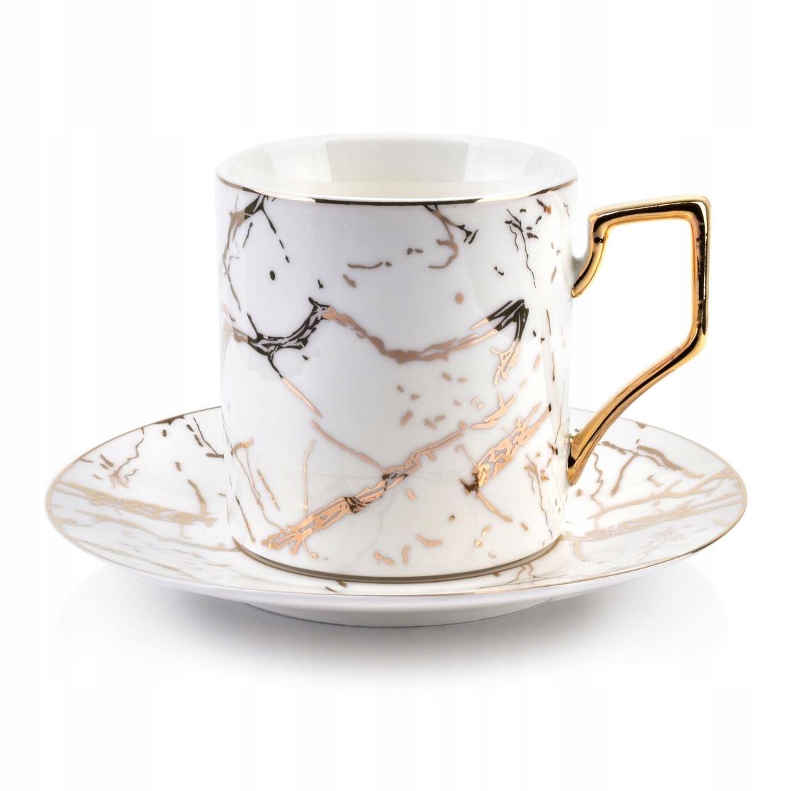 

Porcelanowa filiżanka ze spodkiem marmur 250 ml