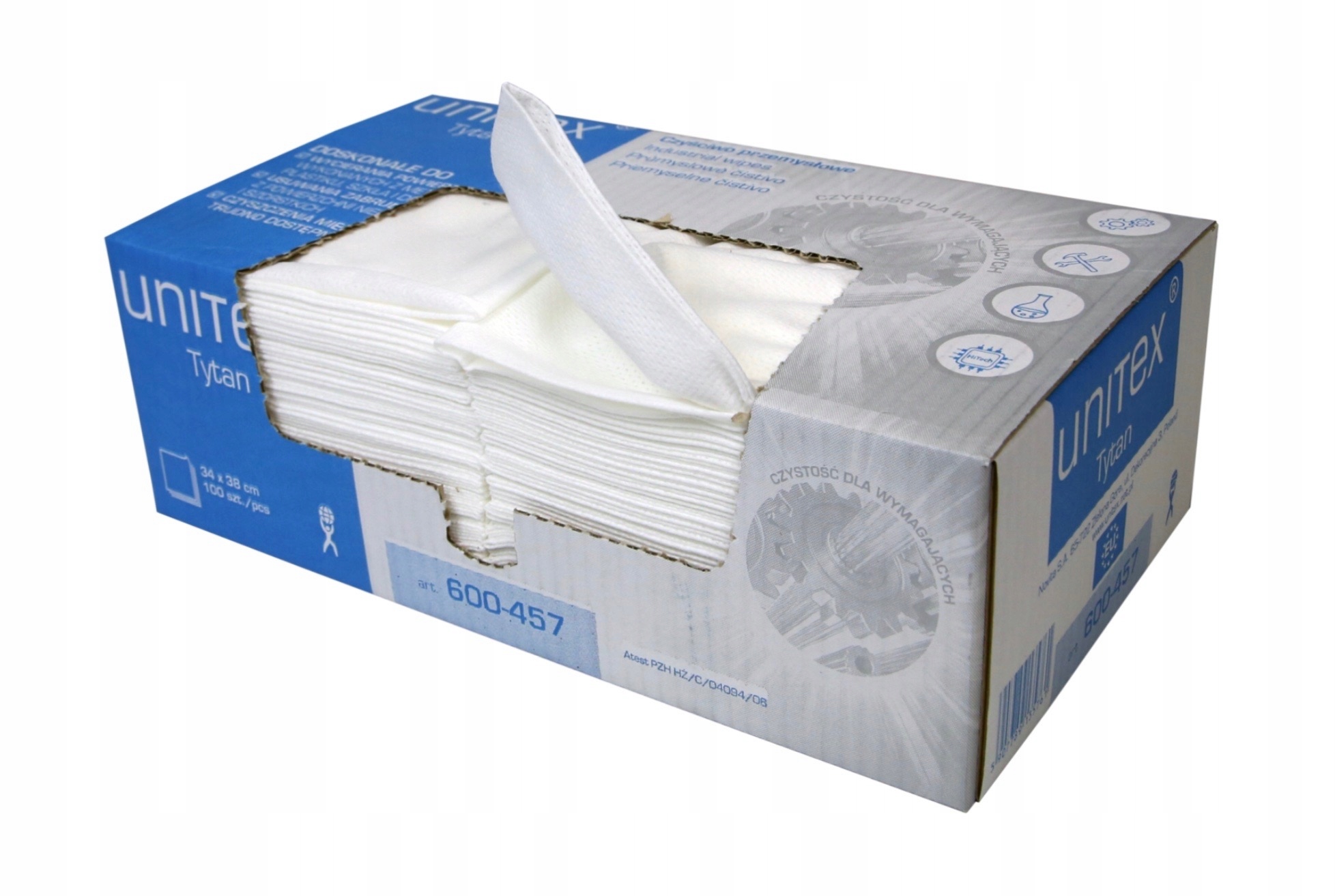 

Czyściwo Unitex Tytan White 100szt Idealne ścierec