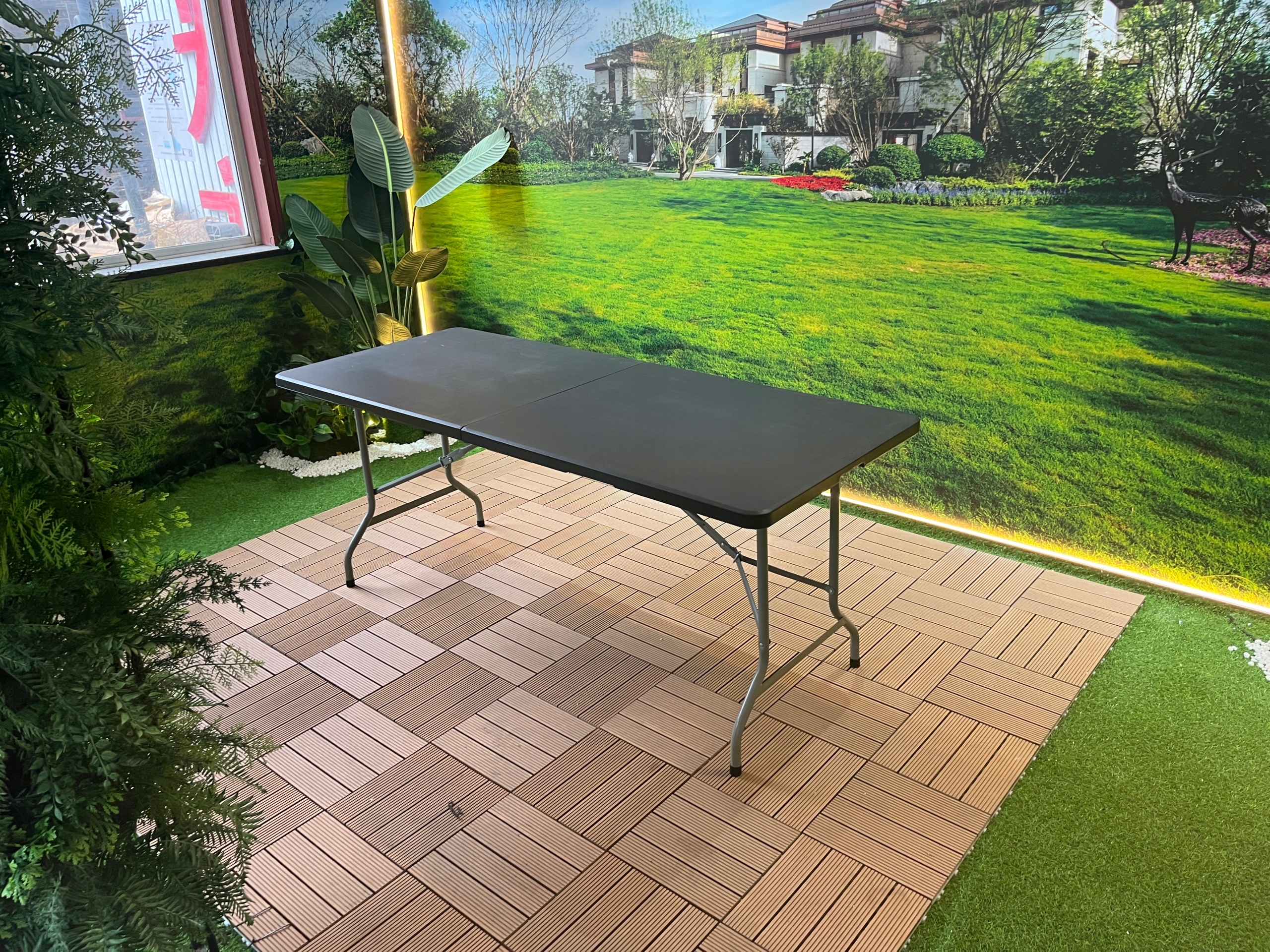 STÓŁ CATERINGOWY składany rozkładany walizka 180 cm SOLIDNY Bankietowy stół Głębokość mebla 75 cm