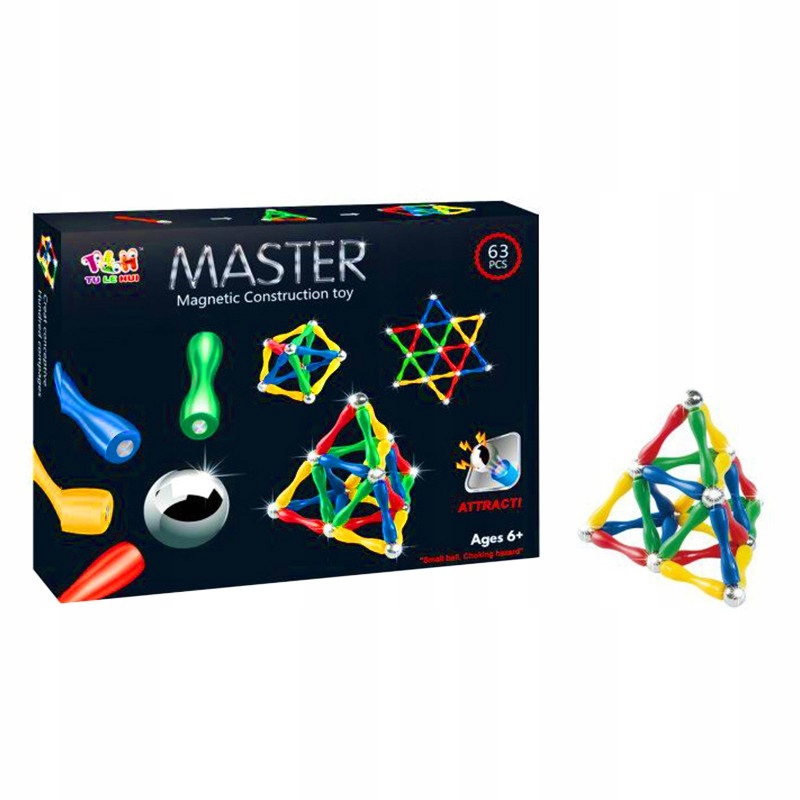 

Klocki Magnetyczne klocki na magnes 63 el