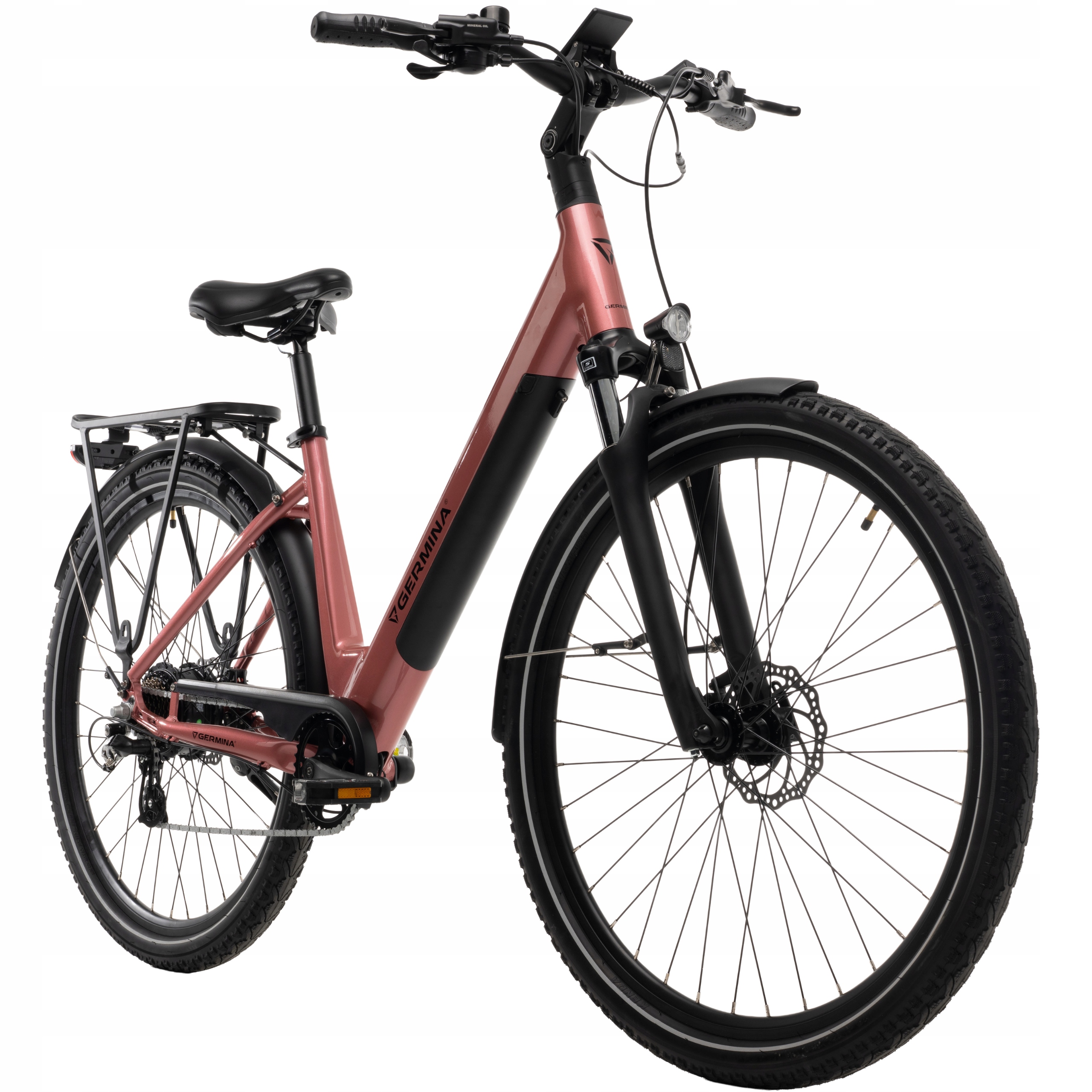 Rower elektryczny 28 Germina trekkingowy Bafang miejski 250W damski 13,2ah