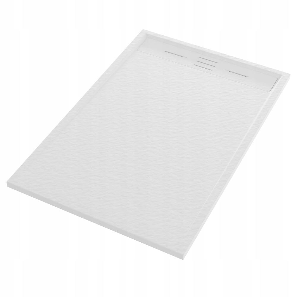 Brodzik prysznicowy Alma prostokątny 120x80 cm biały kompozyt kamiennyGAMMA
