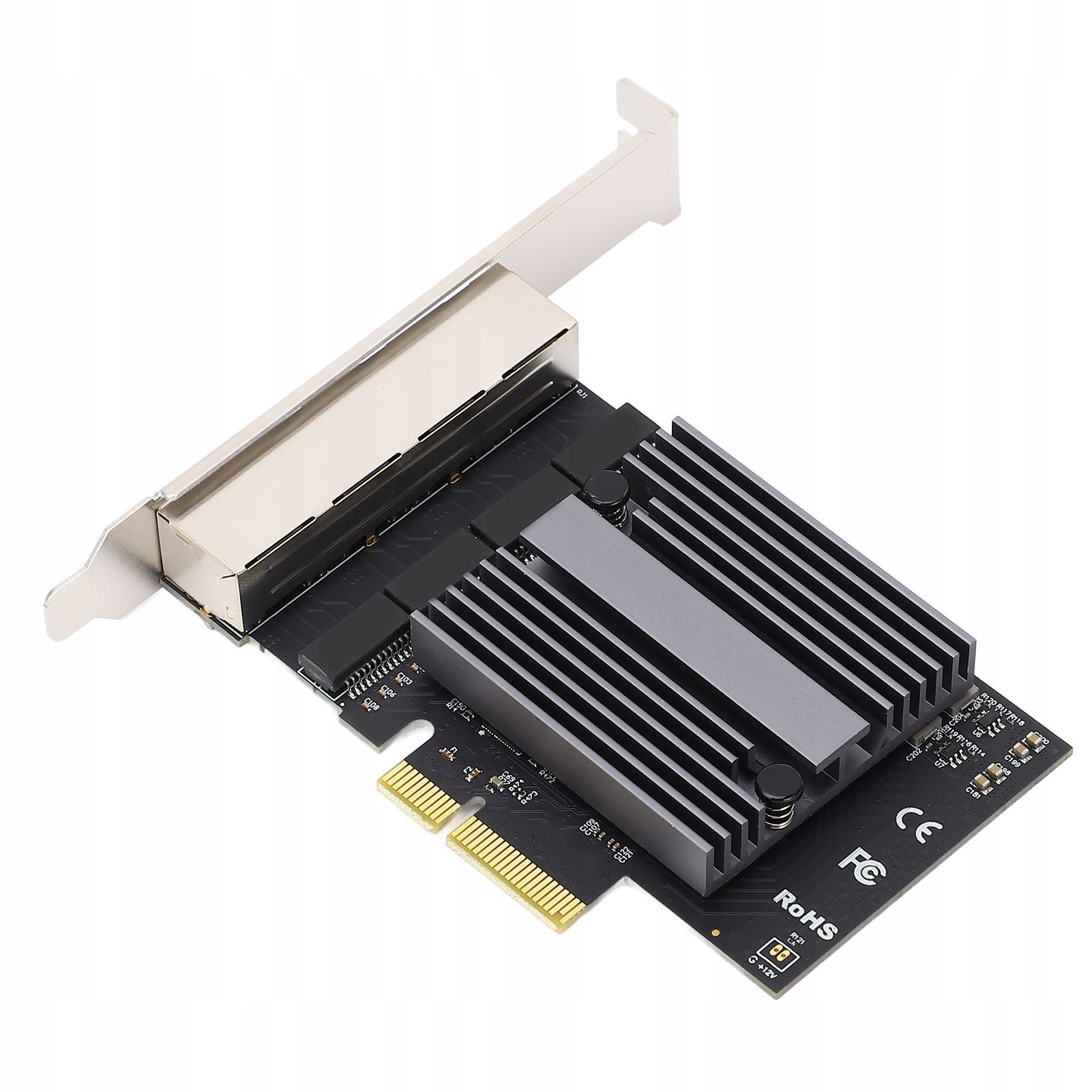 Sieťová Karta 4 Porty Gigabitová Ethernetová Karta 8 Led Indikátory 2.5G Štvorkolka RJ45