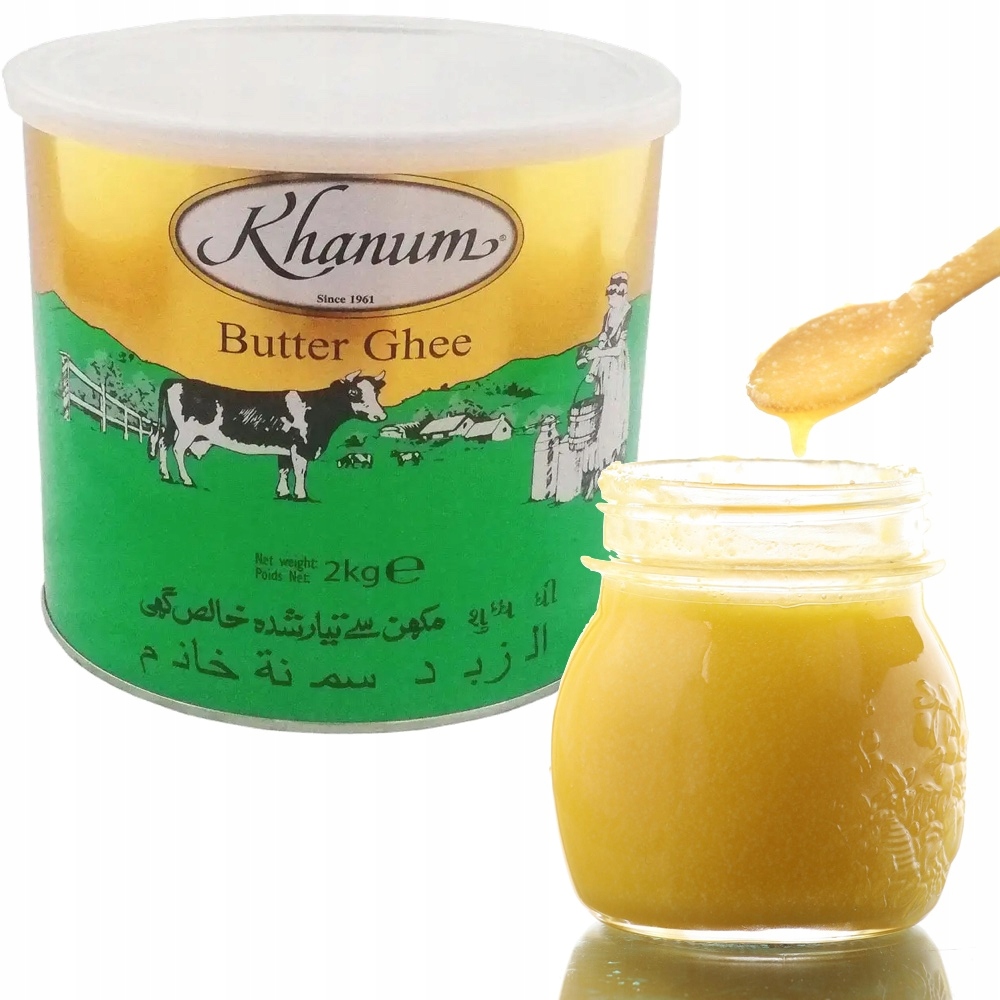 Levně Klarované máslo Ghee Ghi na smažení a vaření Velká plechovka 500 g Khanum Ghee