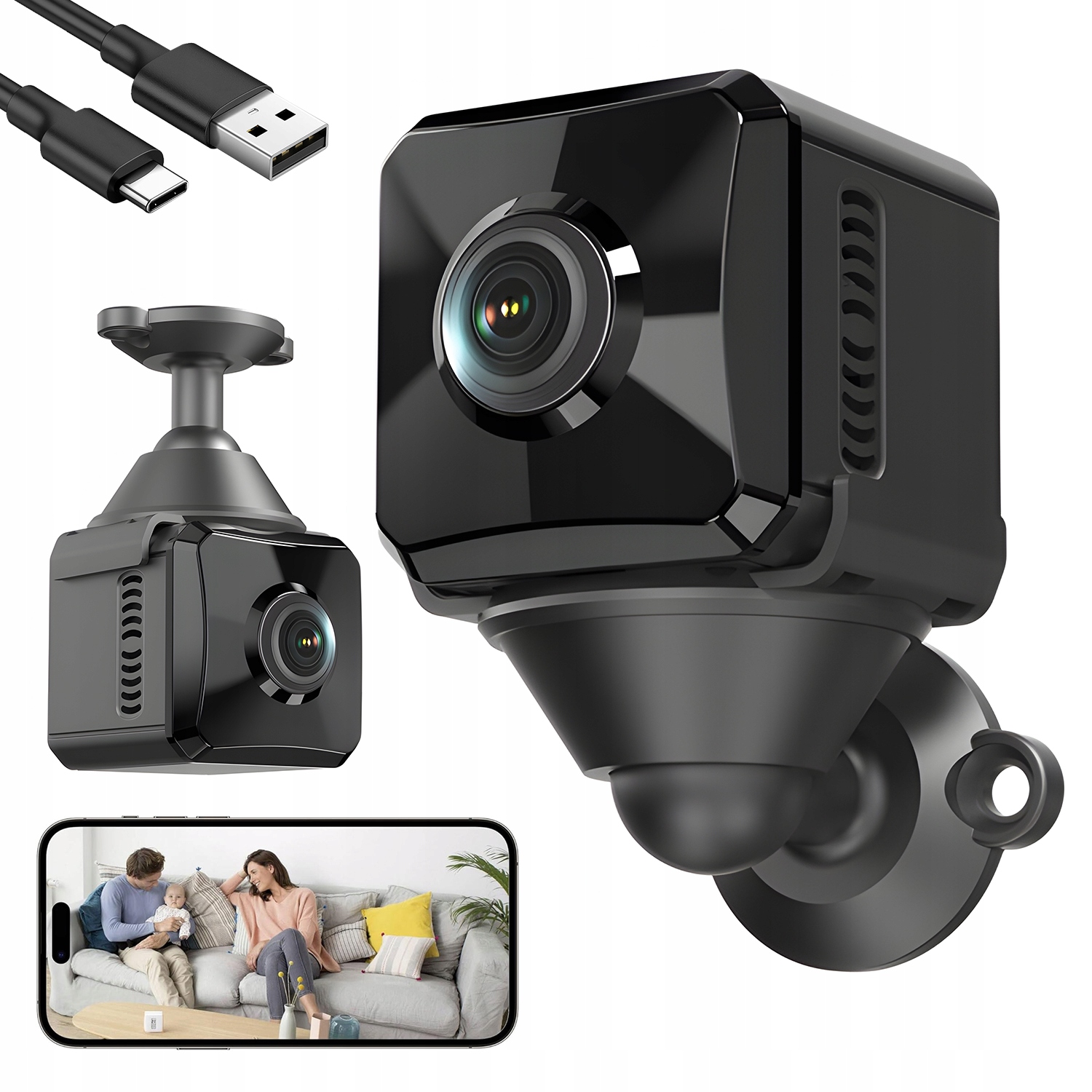 Kamera Monitoringu Szeroki Kąt Widzenia 180 Stopni Idealna Dla Domu I Biura