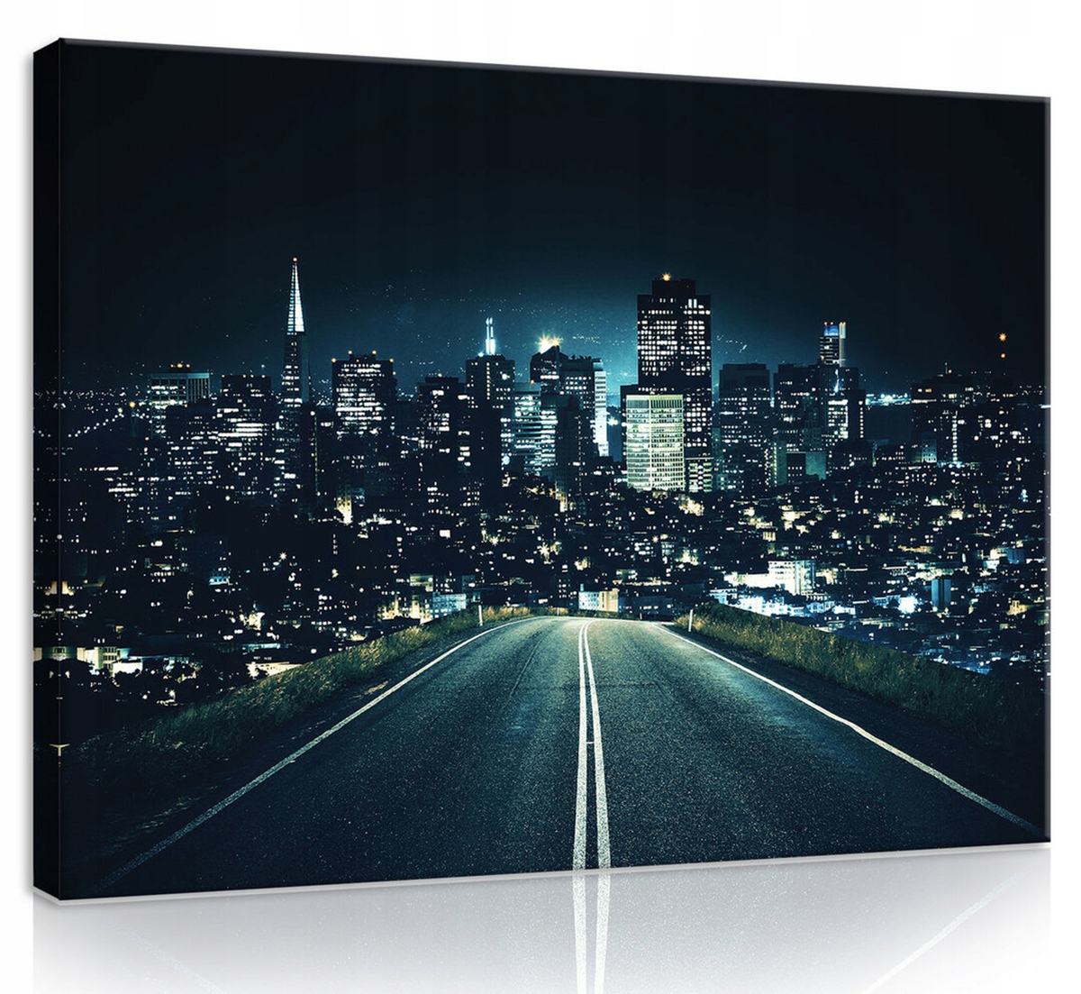 Obraz Na Plátně Canvas 100x75 Město V Noci Silnice