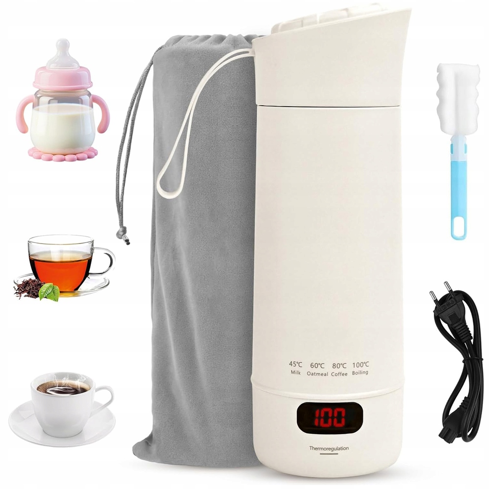 Přenosný Ohřívací Hrnek 400 ML Termoska Na Kávu 3 Minuty Cestovní 300 W