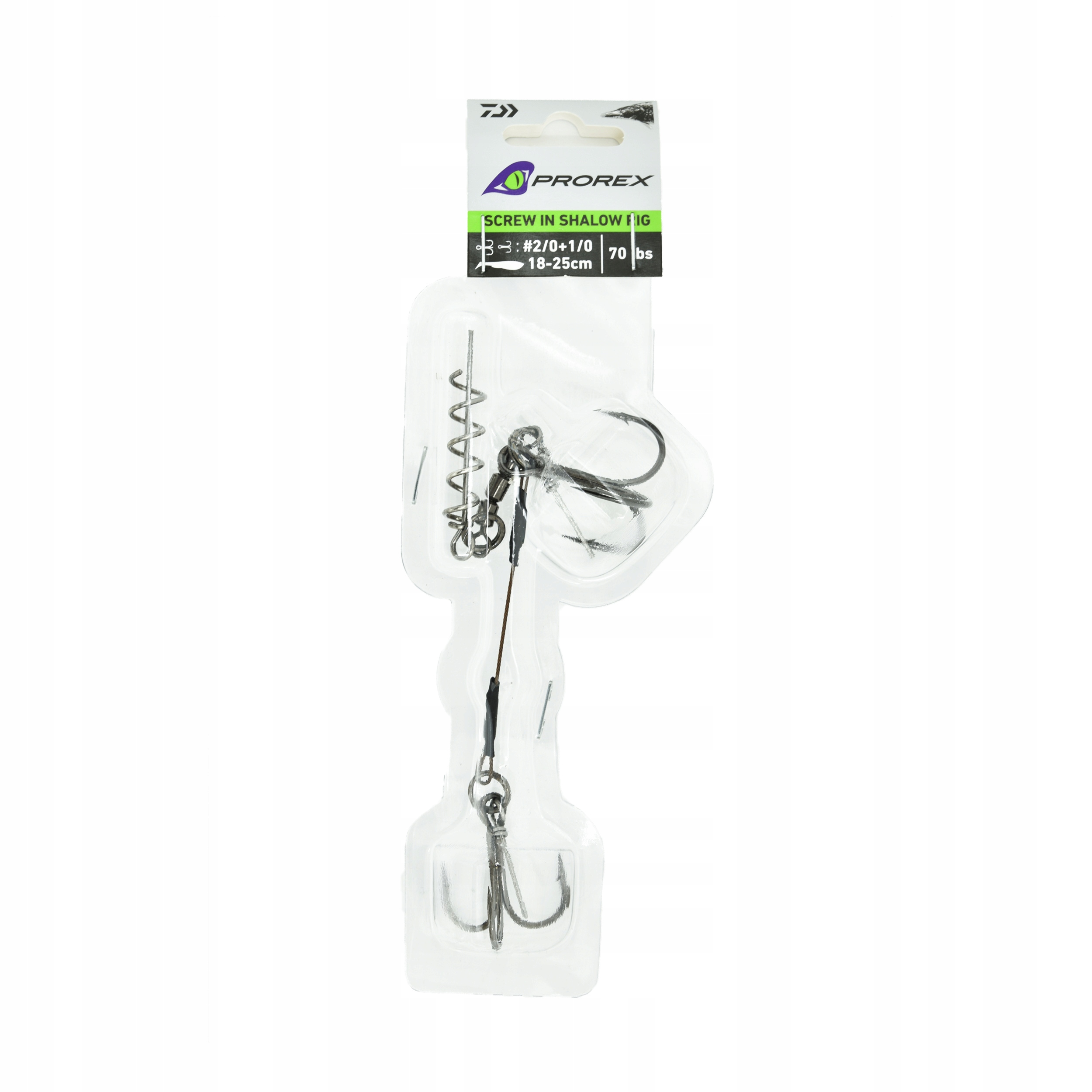 Dozbrojka Daiwa Prorex Screw-In Shallow 2/0+1/0 70lb przynęta 18-25cm 1szt.
