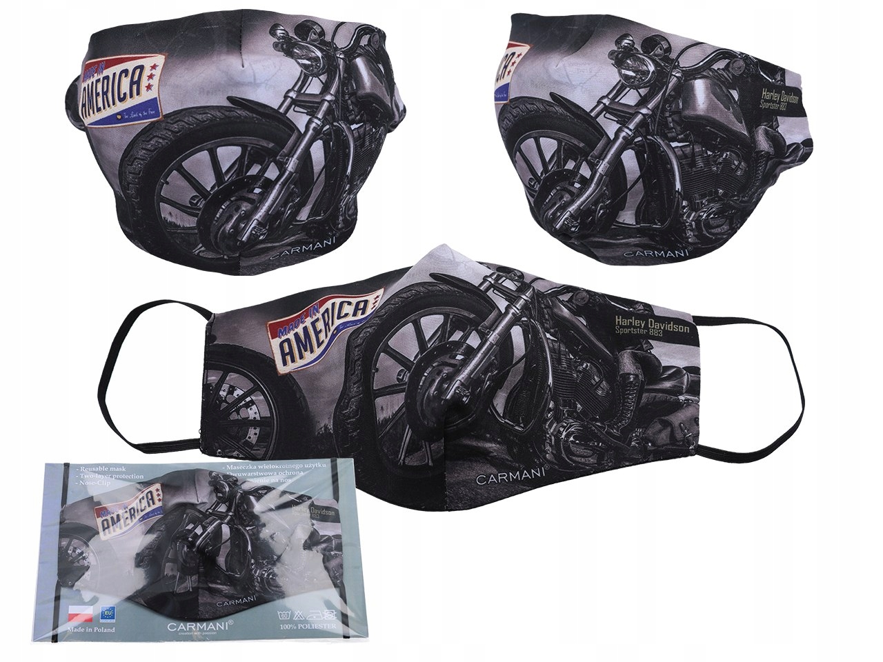 

Maseczka ochrona na twarz motory motor Carmani