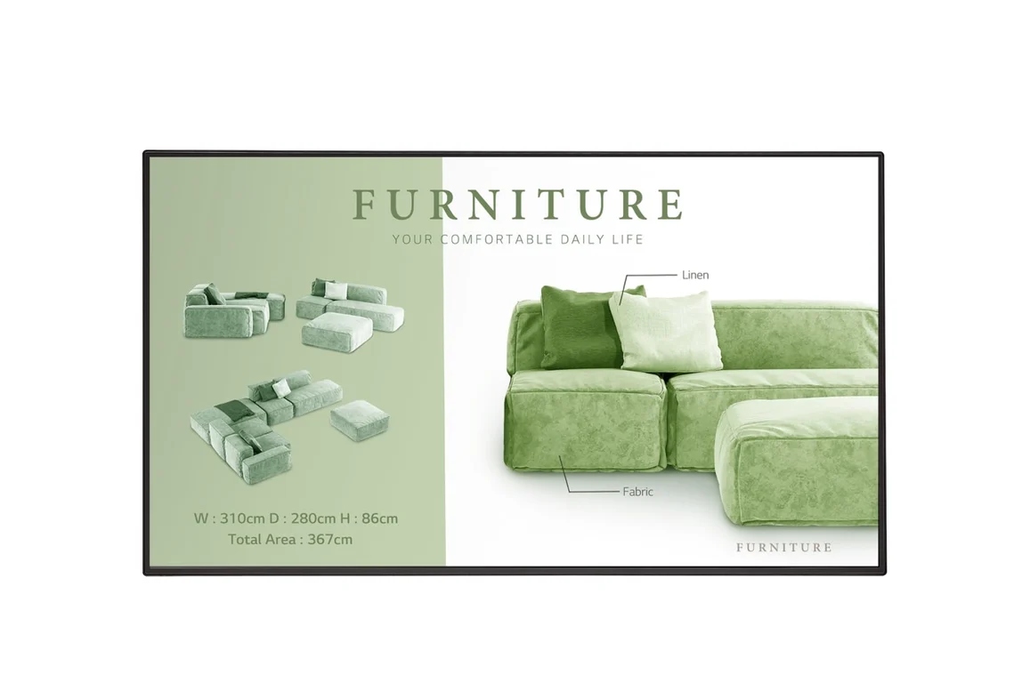 Lg 65UM5N-H signage display Płaski panel Digital Signage 165,1 cm (65"...