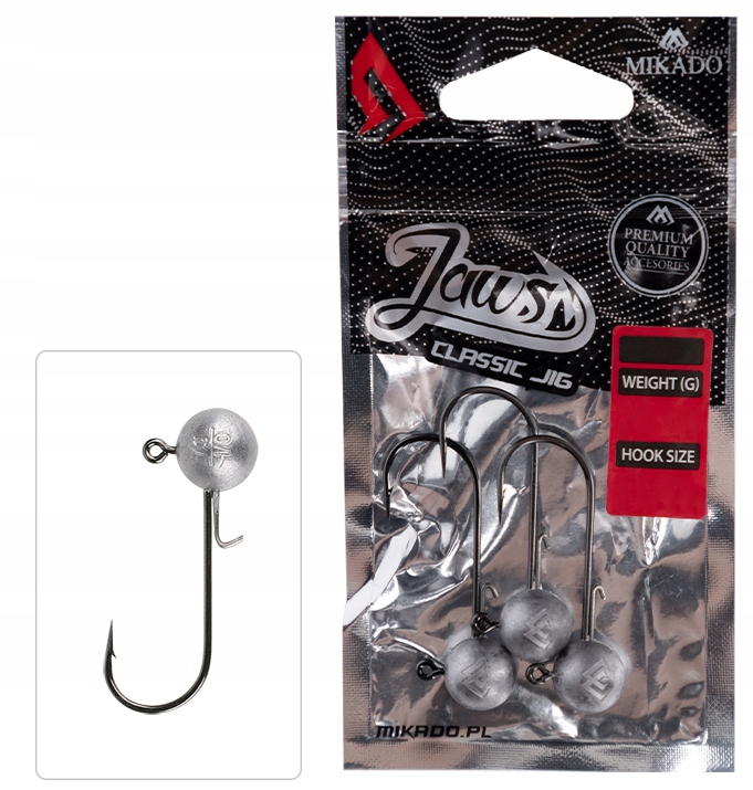 

Główka jigowa Mikado Jaws hak 6/0 10g 3szt.