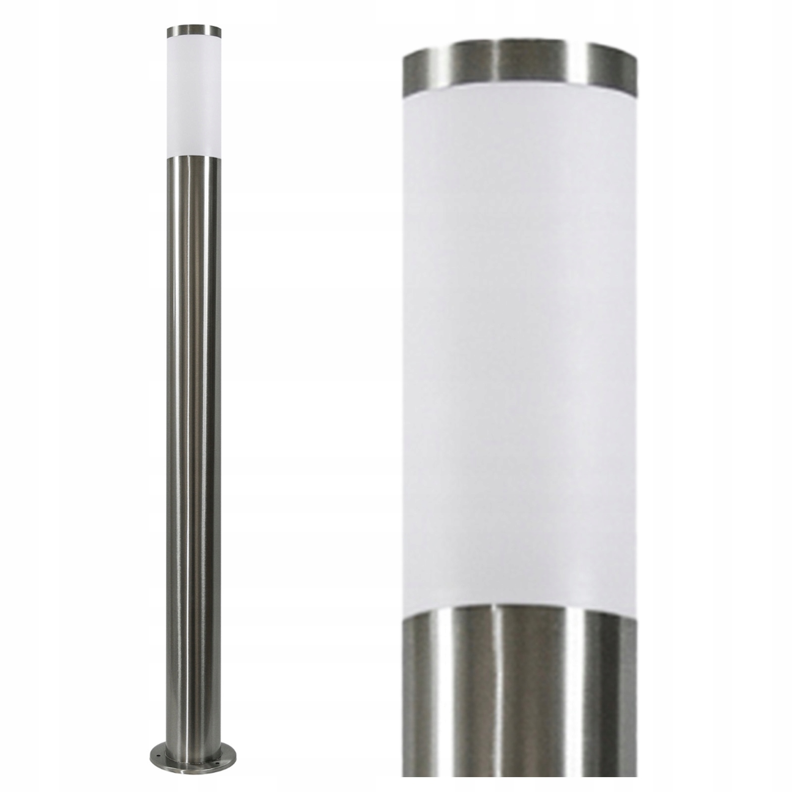 Lampa Ogrodowa Led Zewnętrzna Oprawa Słupek Stojący E27 IP44 1m Inox Livia