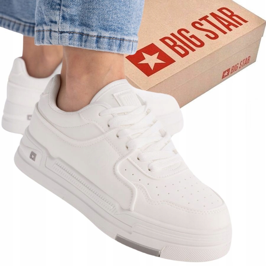 Buty Damskie Big Star Sneakersy Sportowe Skórzane Na Co Dzień