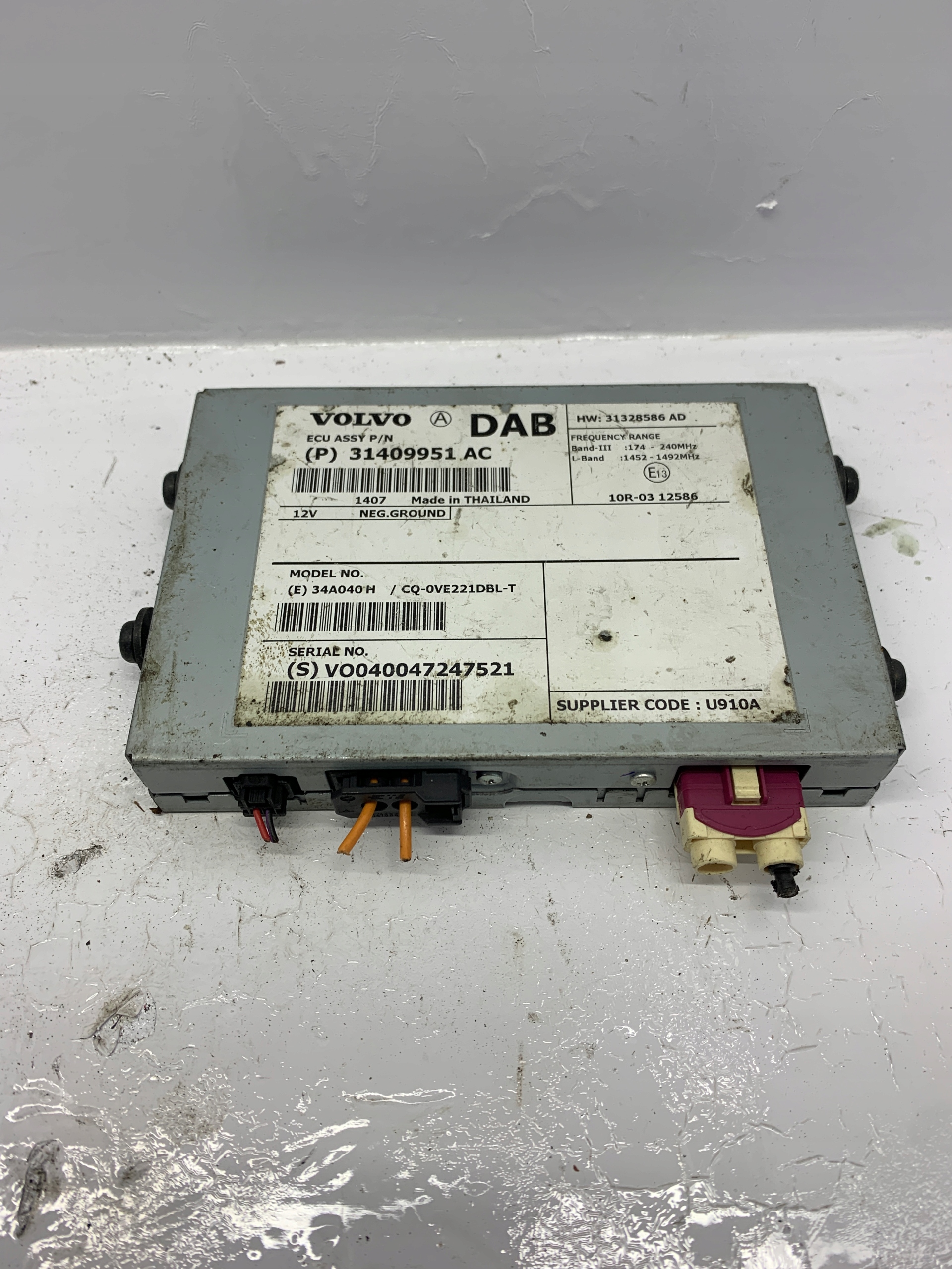 module amplifier DAB 31409951AC VOLVO