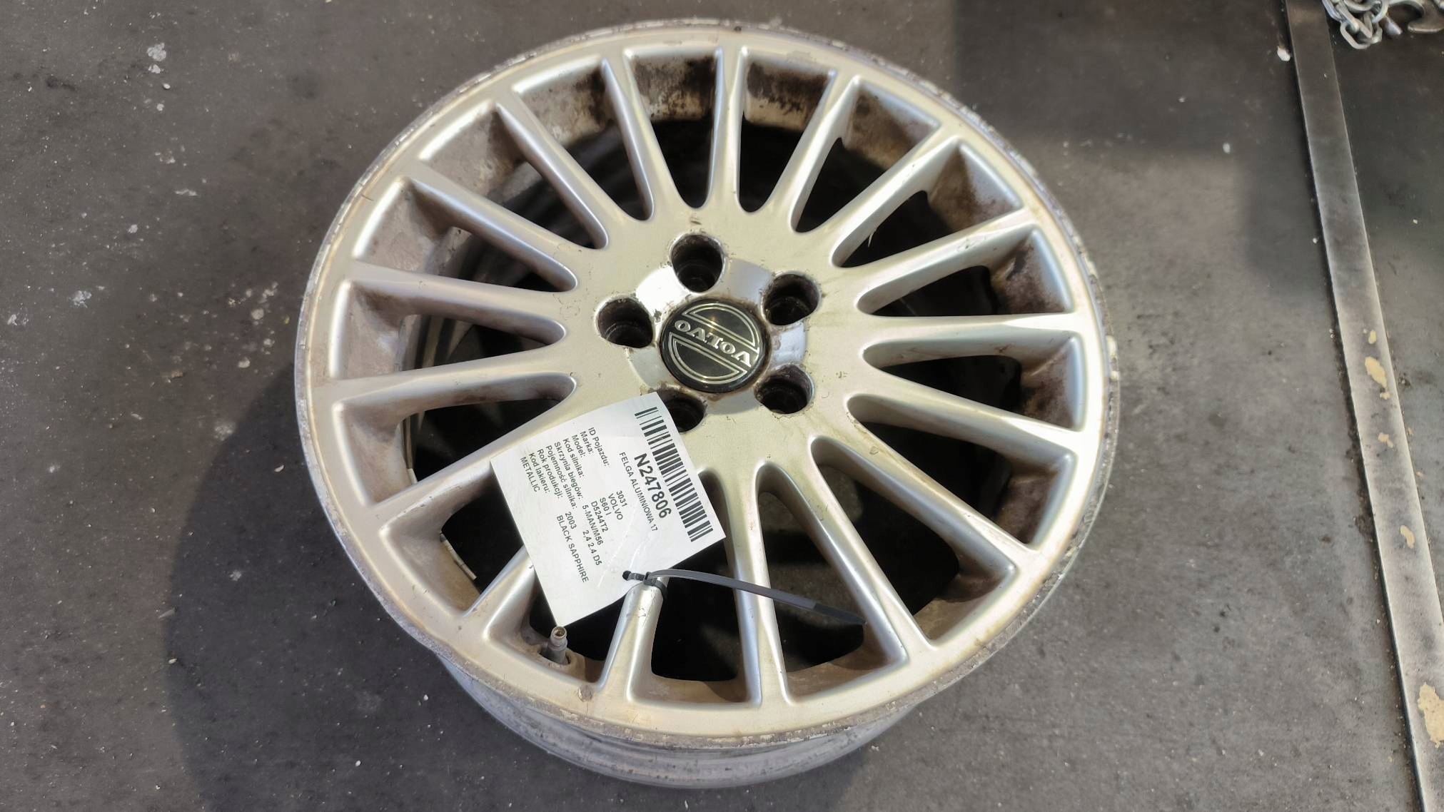 disk hliníkový 17 5x108 VOLVO S60 a