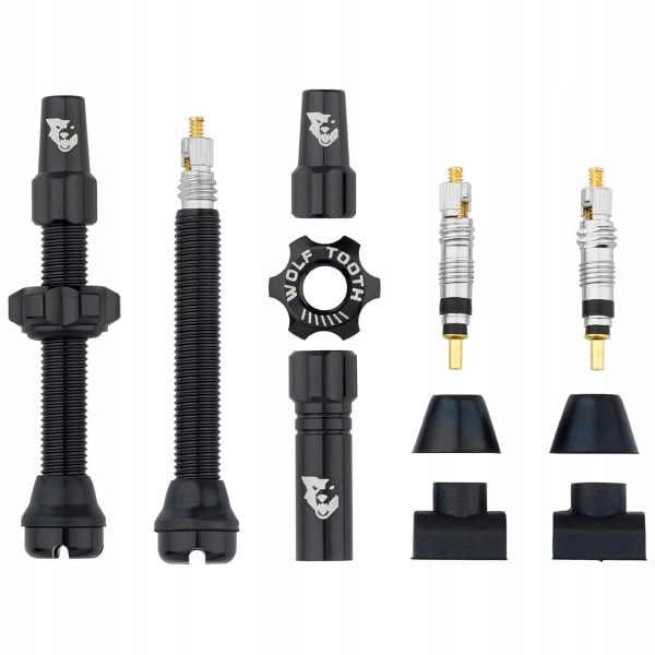 Wolf Tooth Pair Of Tubless Valves Compatible With Tyre Inserts 44 Mm, Bla