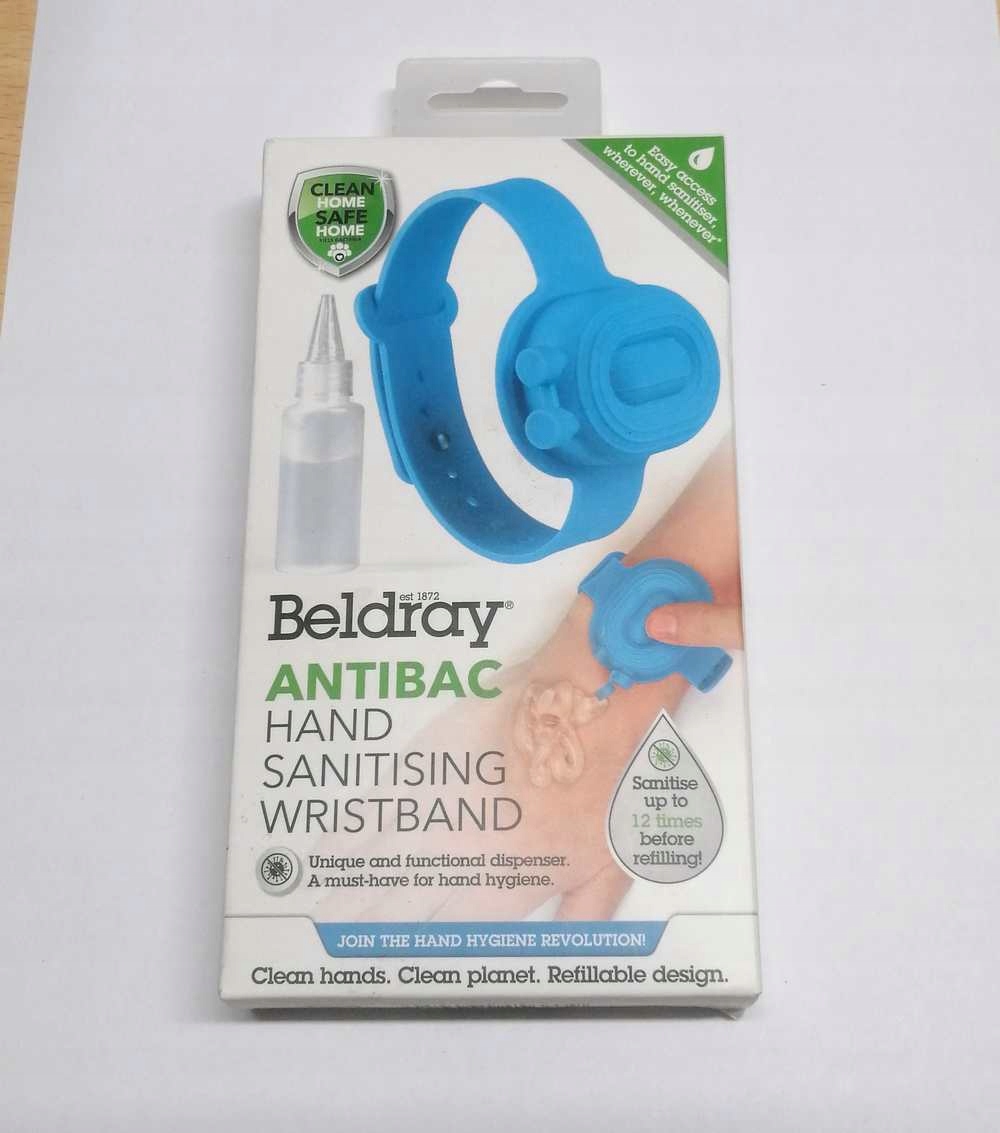 Beldray Bransoletka do dezynfekcji rąk Opaska Żel Do Dezynfekcji Niebieska