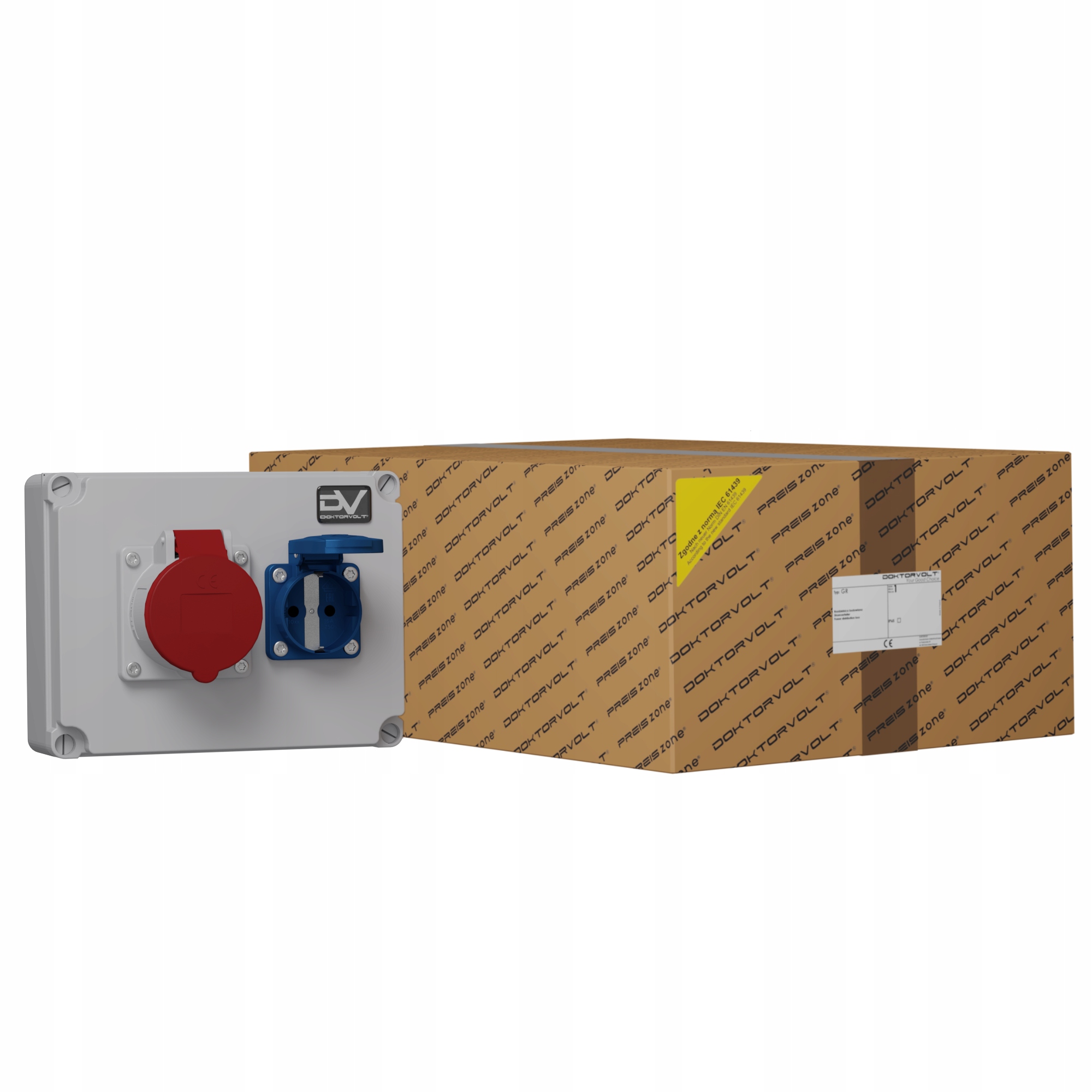 Stavební rozvaděč 16A 230V Schuko DV-6688-D