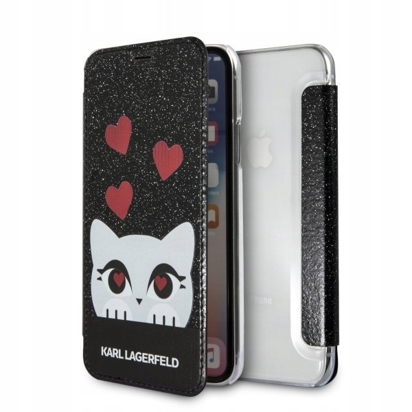 Karl Lagerfeld Klflbkpxvdcbk iPhone X/Xsblack book Valentine