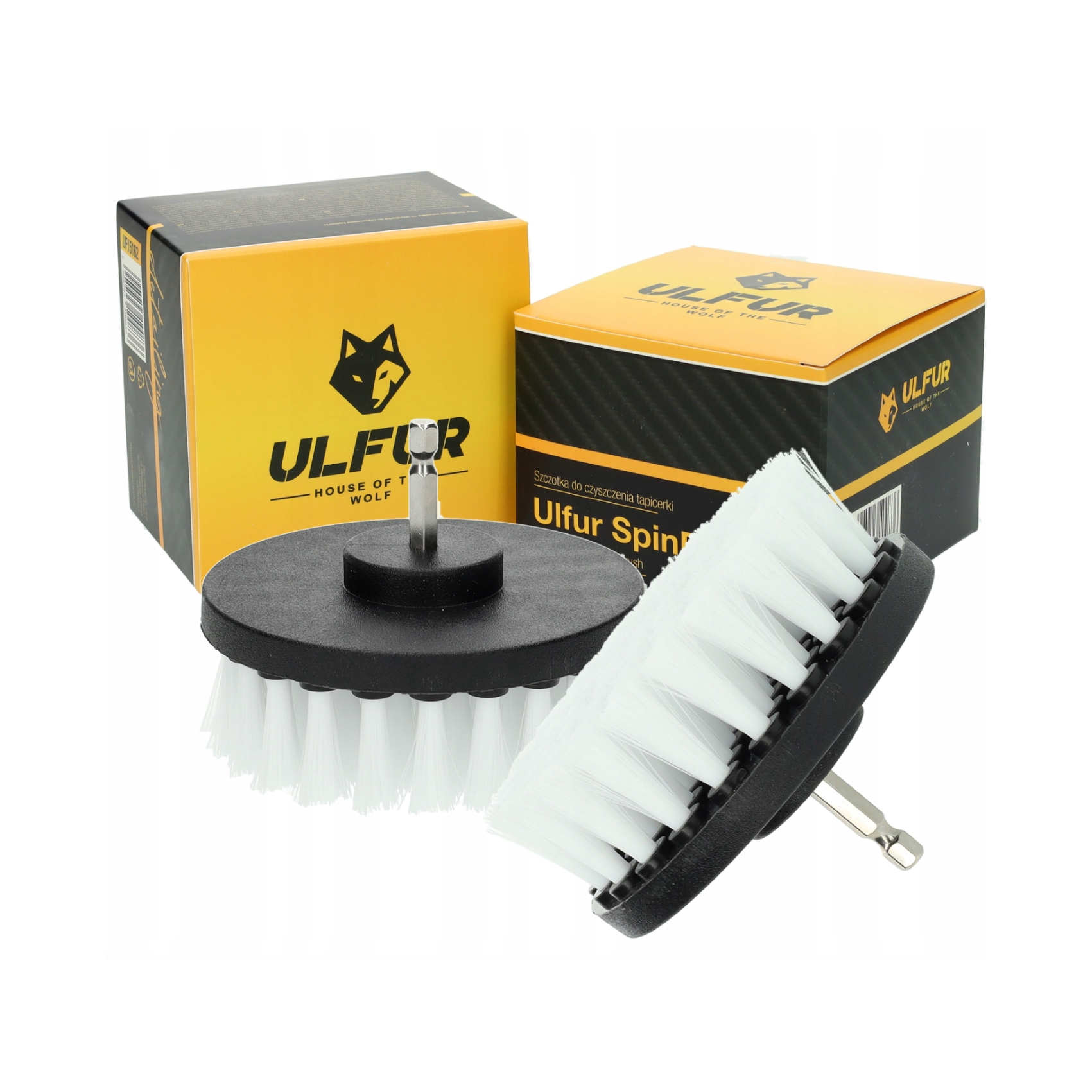 Ulfur SpinBrush miękka szczotka na wiertarkę do tapicerki 10 cm