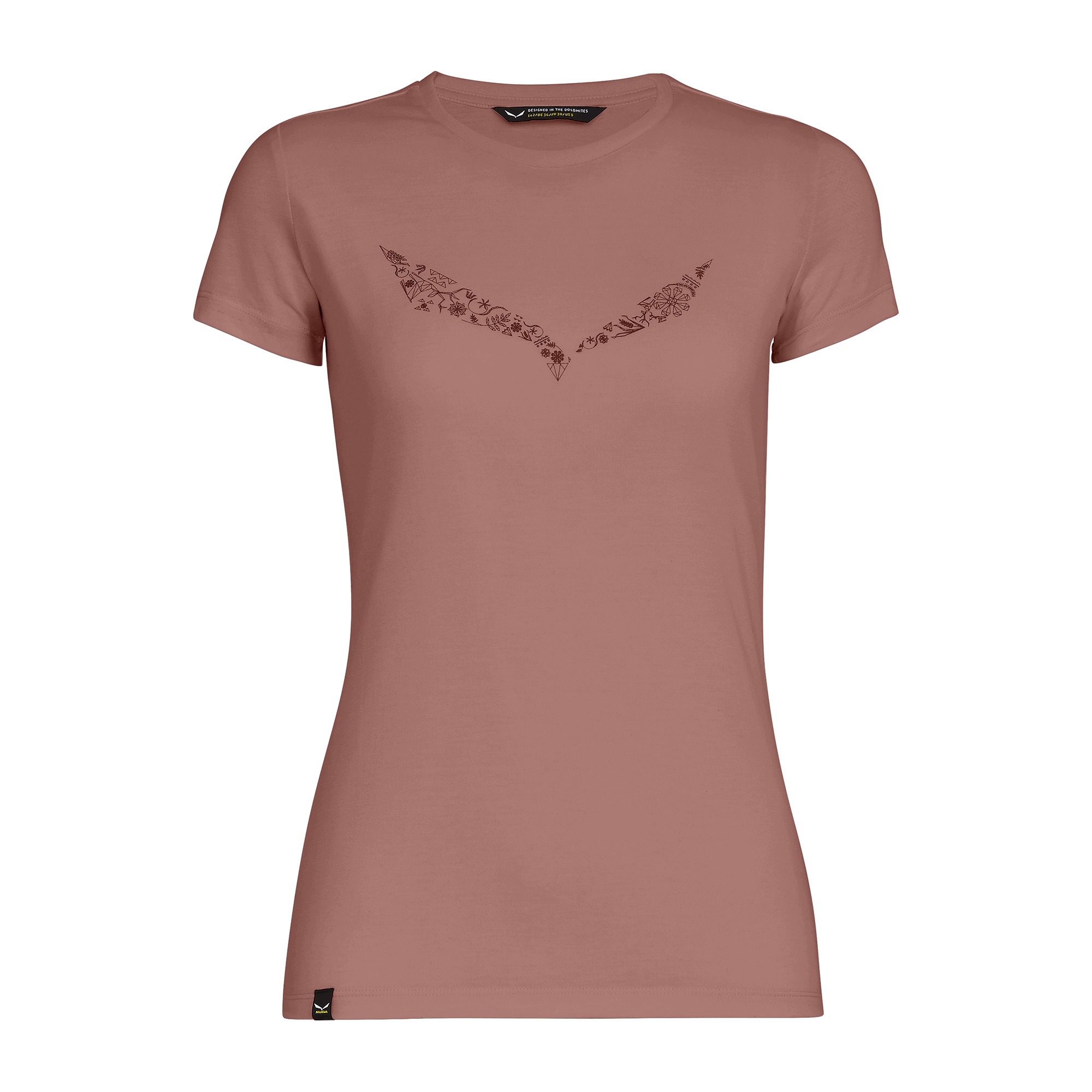 Dámské tričko Salewa Solid Dry desert pink