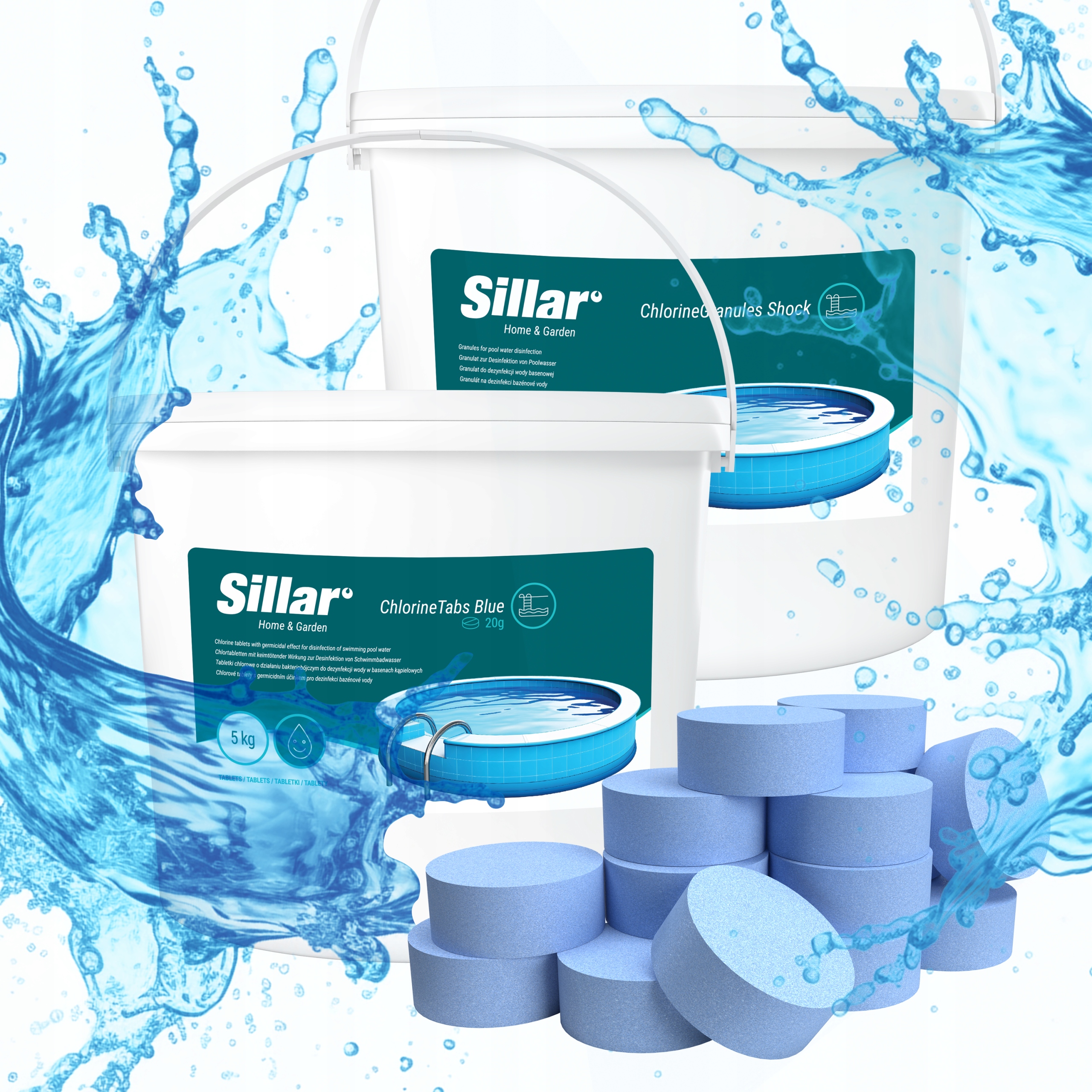 11w1 Chlor tabletki do basenu multifunkcyjne 5kg 20g chlor szok 5kg