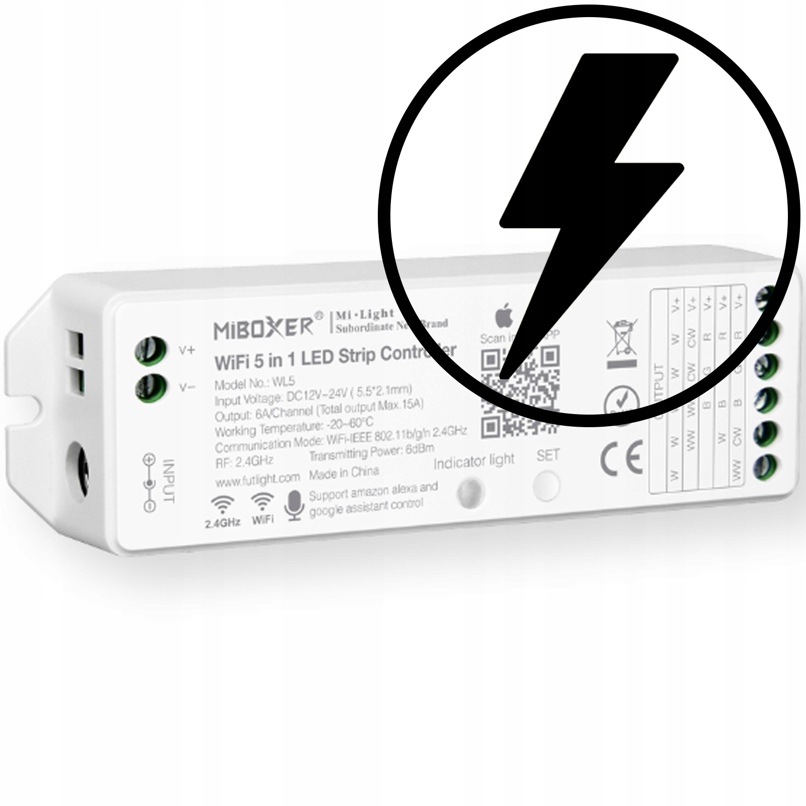 Sterownik Kontroler LED RGB+CCT WiFi WL5 MILIGHT Marka Miboxer