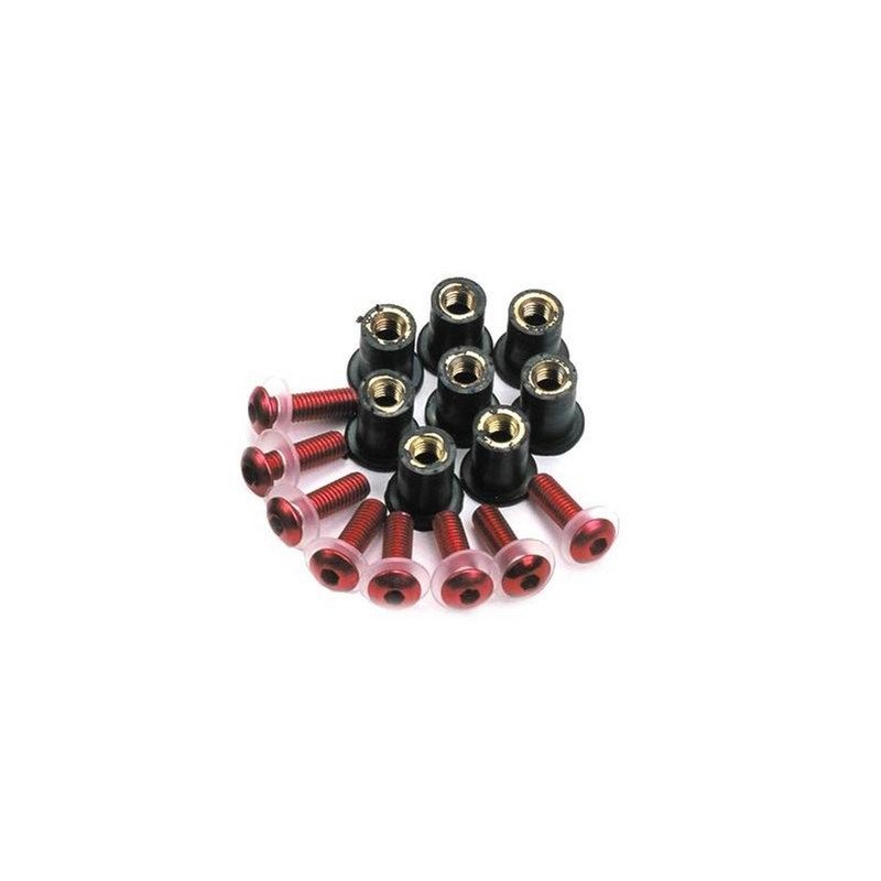 

Oxford Śruby Do Owiewek Z Gumkami 8 Szt Czerwone