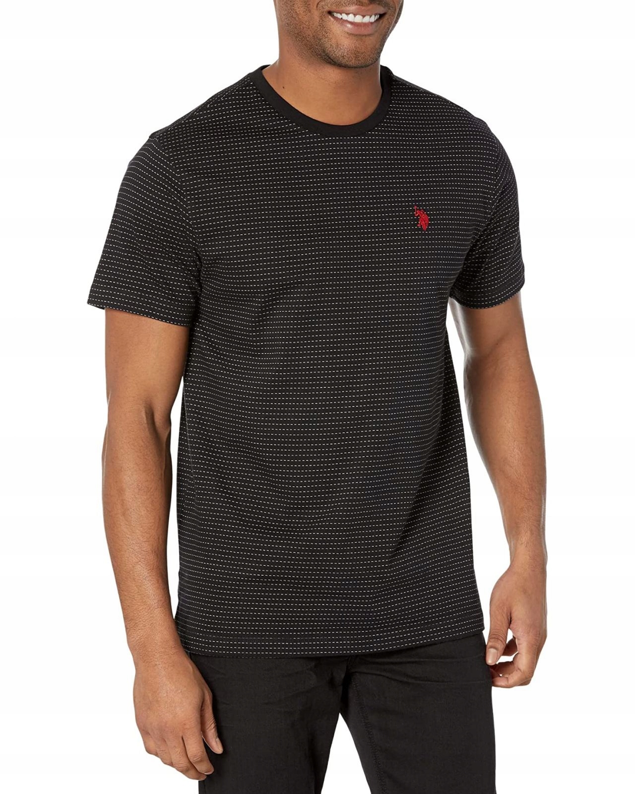 U.s. Polo Assn.pánské tričko Crew Neck Jacquard černá XL